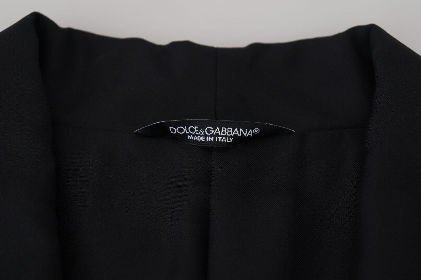 Dolce & Gabbana Schwarze Robe Gestreifte DG Patch Jacke Herren Blazer