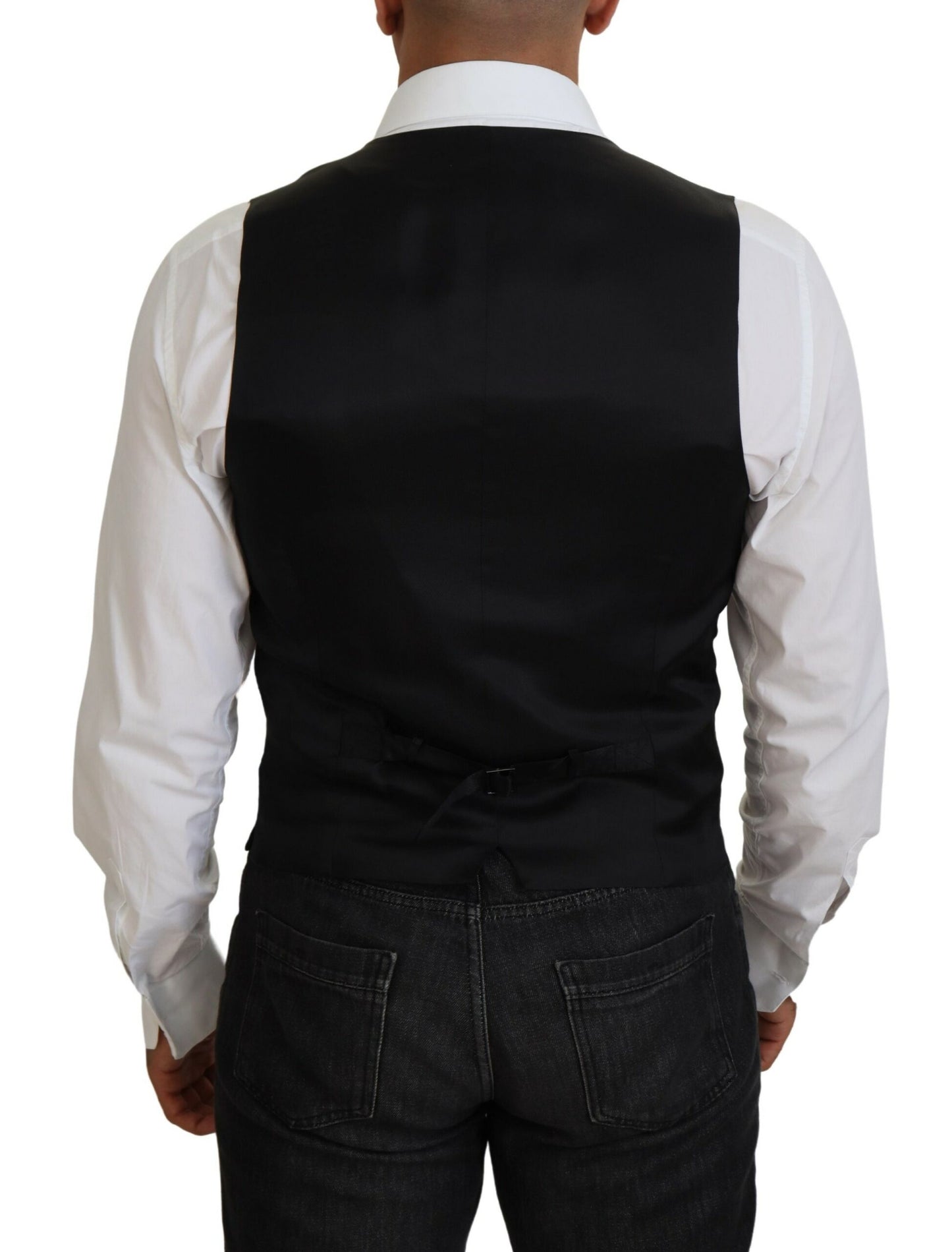 Dolce & Gabbana – Schwarze Weste aus Schurwolle