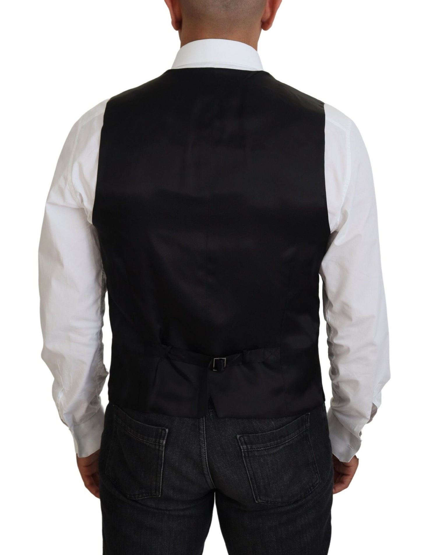 Dolce & Gabbana – Schwarze Weste aus Schurwolle