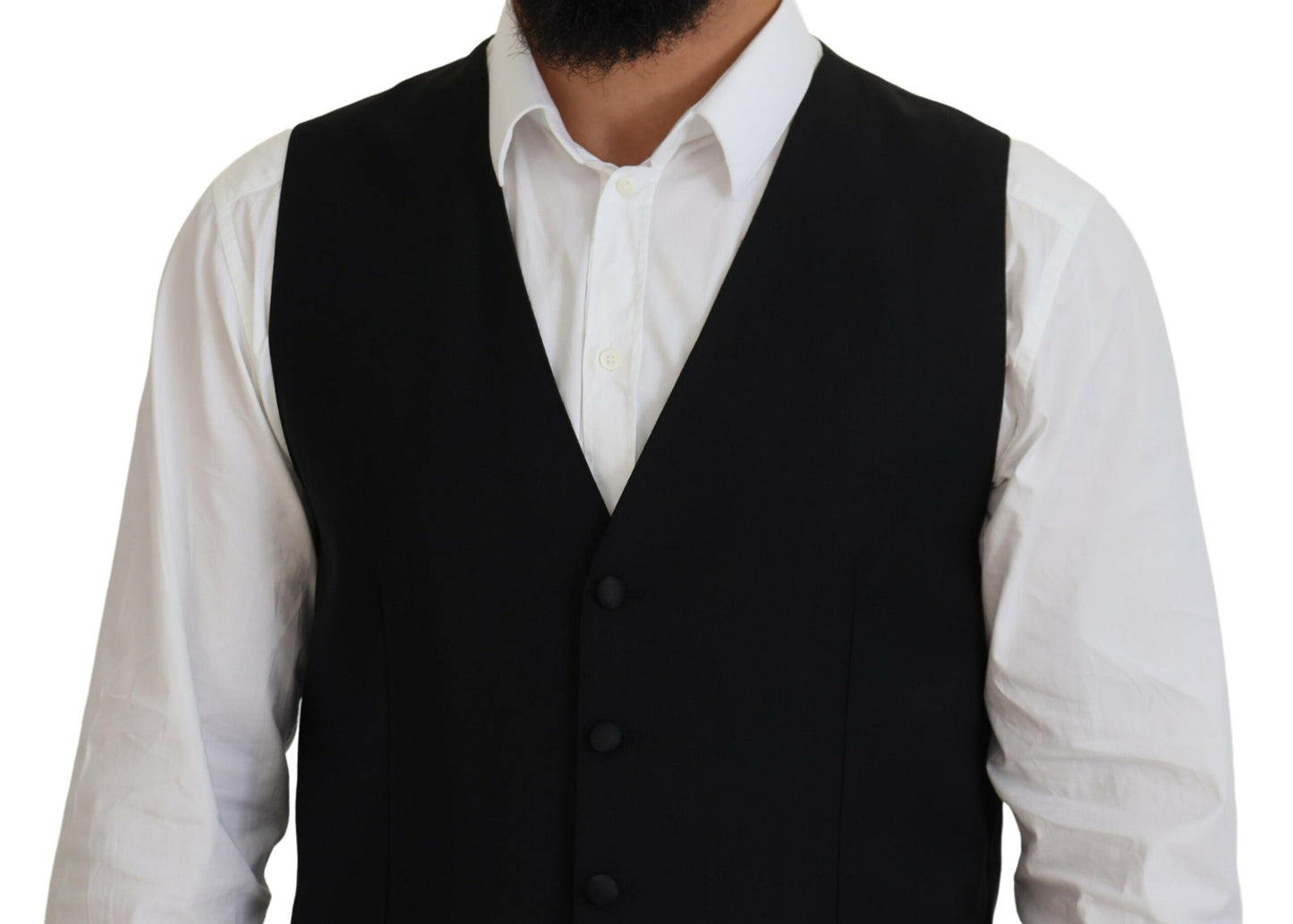Dolce & Gabbana – Schwarze Weste aus Schurwolle