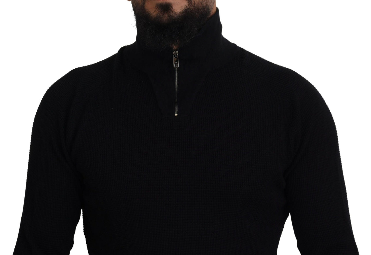 Dolce & Gabbana – Schwarzer Rollkragenpullover aus Seide