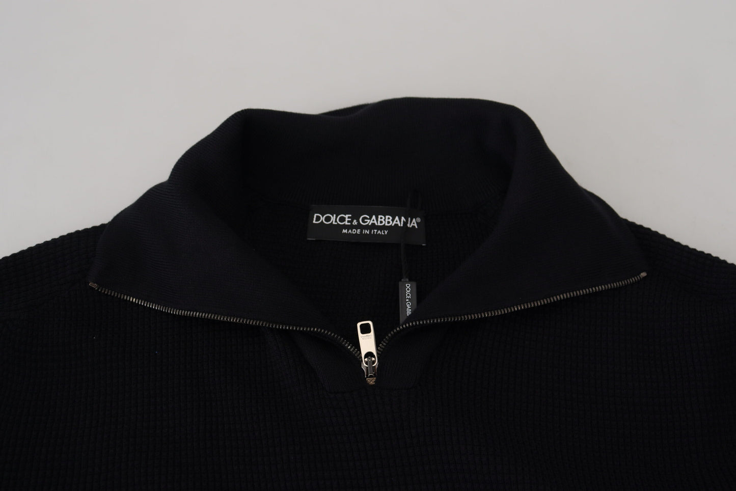 Dolce & Gabbana – Schwarzer Rollkragenpullover aus Seide