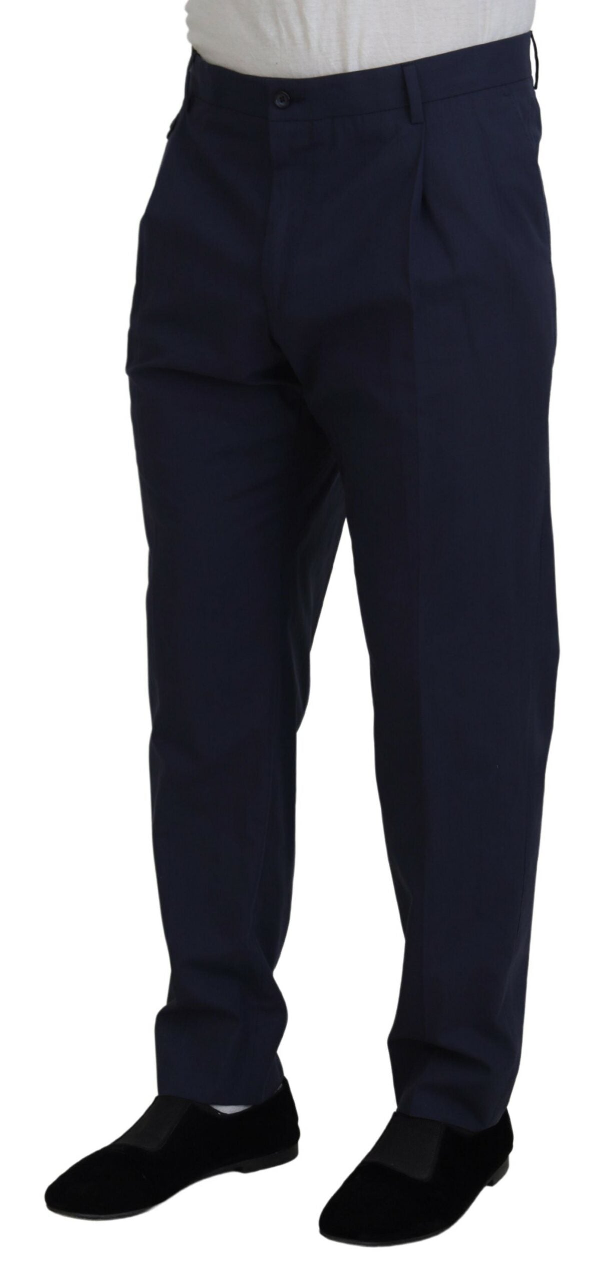 Dolce & Gabbana – Dunkelblaue Chinohose aus Baumwolle
