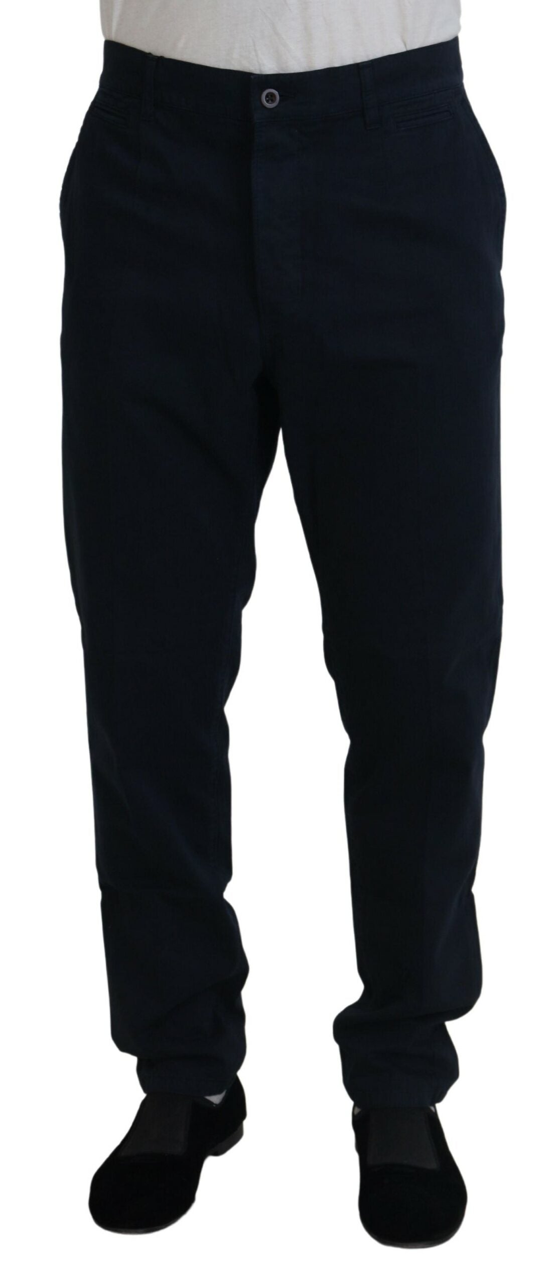 Dolce & Gabbana Blaue formelle Baumwollhose für Herren