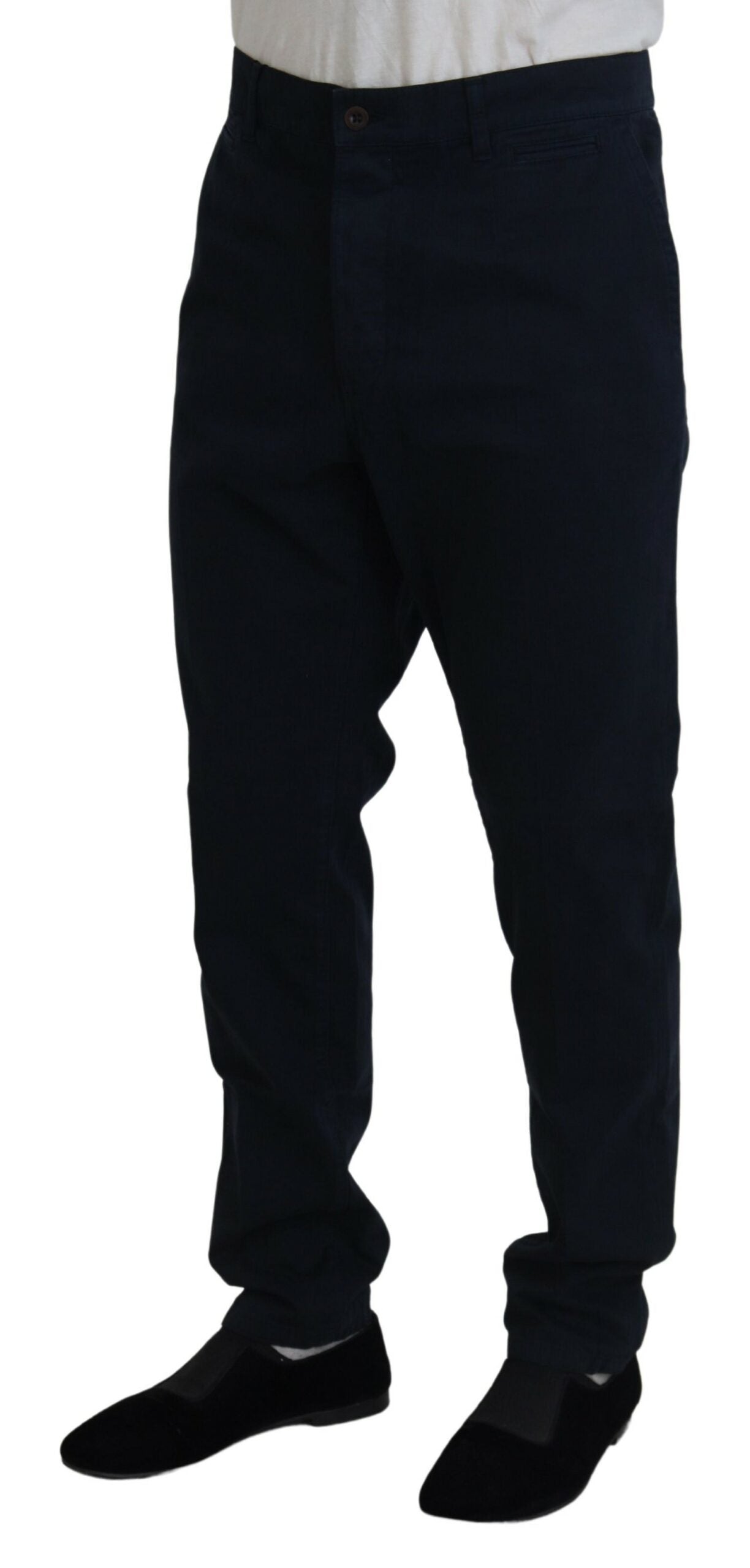 Dolce & Gabbana Blaue formelle Baumwollhose für Herren