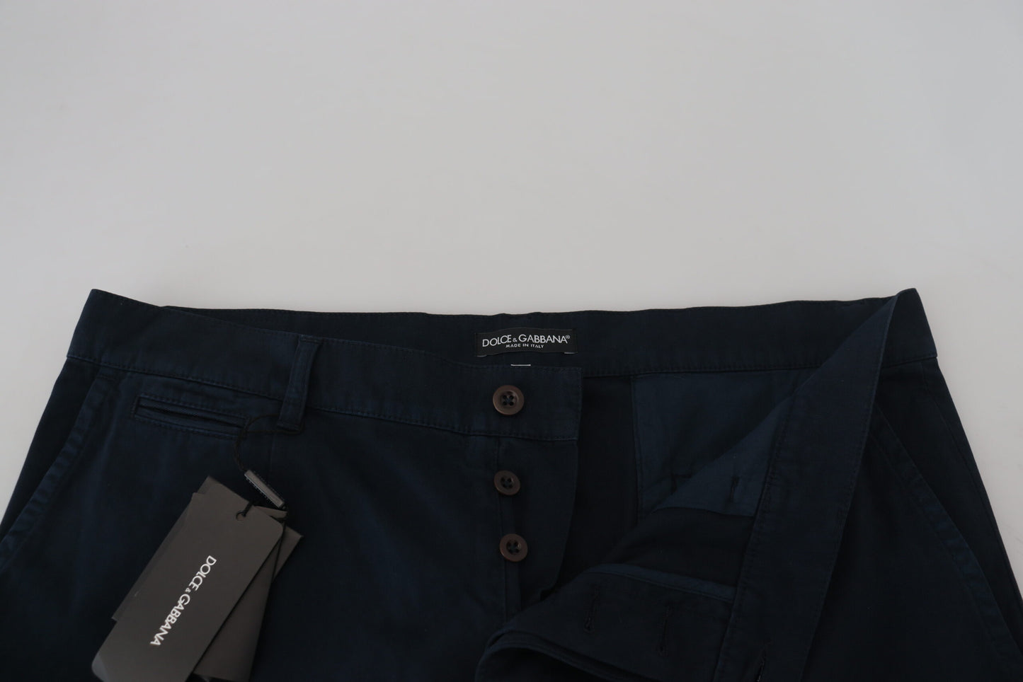 Dolce & Gabbana Blaue formelle Baumwollhose für Herren
