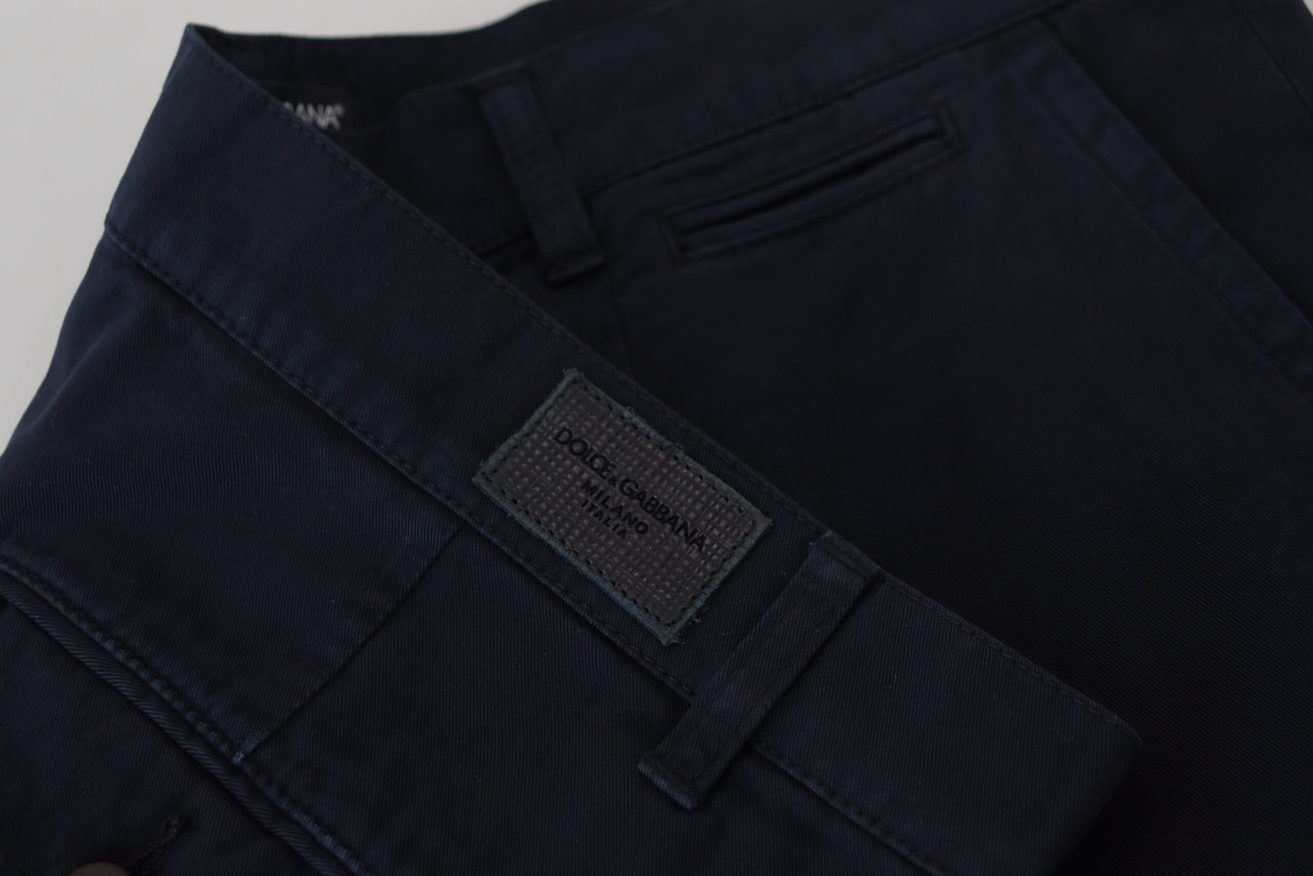 Dolce & Gabbana Blaue formelle Baumwollhose für Herren