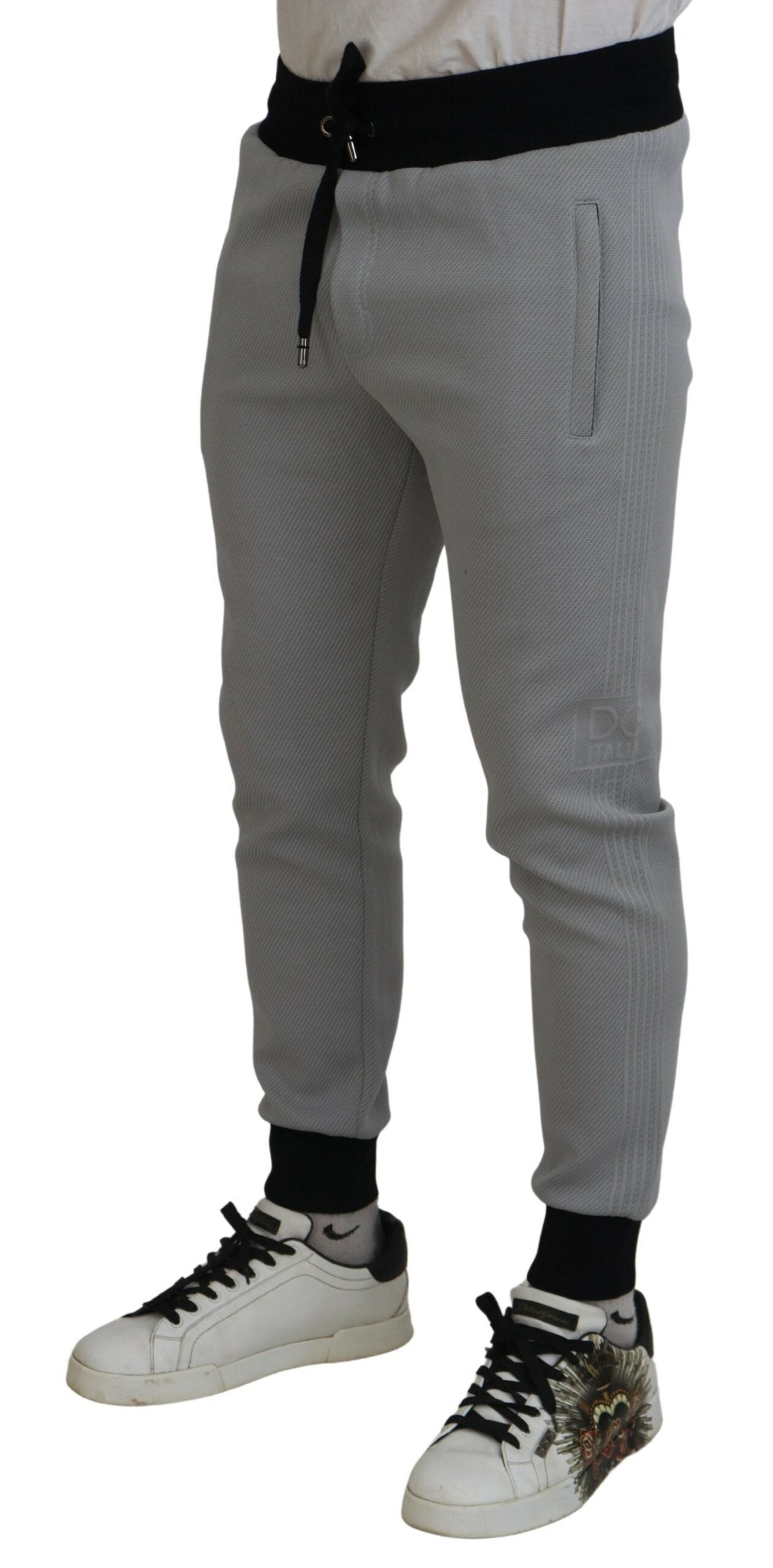 Dolce & Gabbana Graue Jogginghose aus Polyester