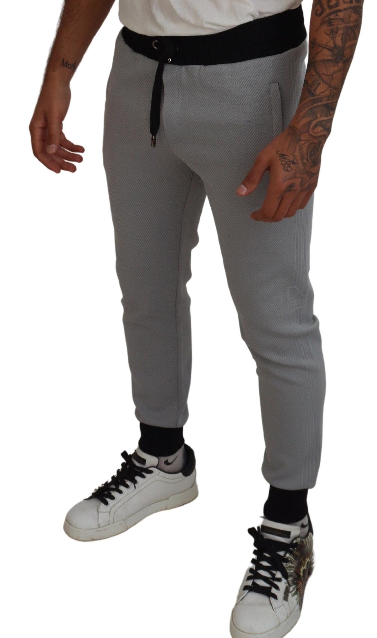 Dolce & Gabbana Graue Jogginghose aus Polyester