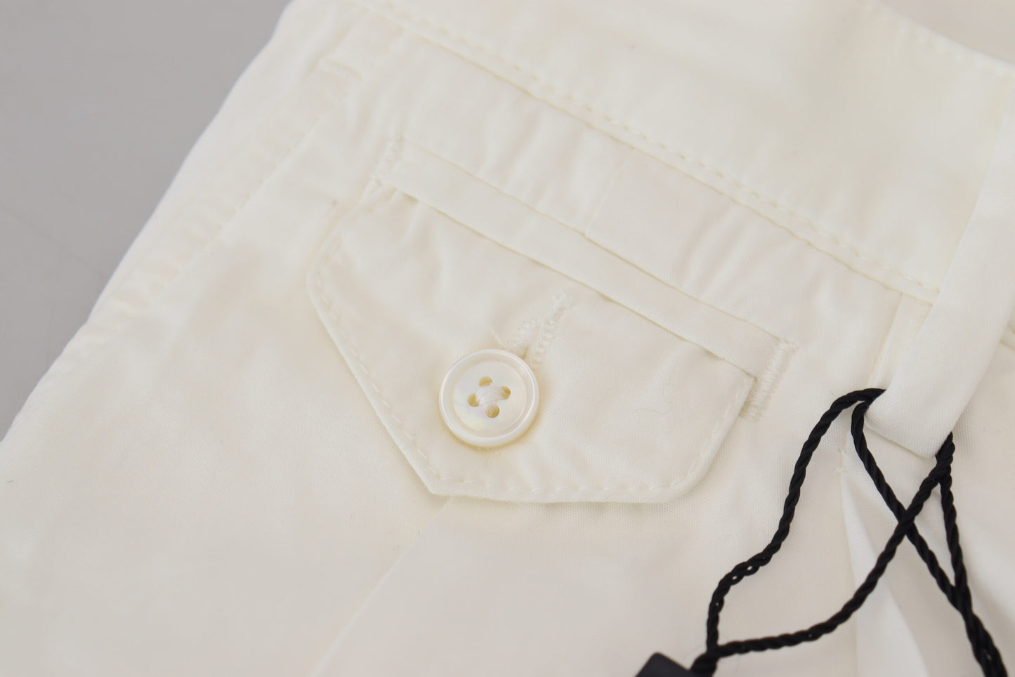 Dolce & Gabbana – Enge Chinohose aus weißer Baumwolle