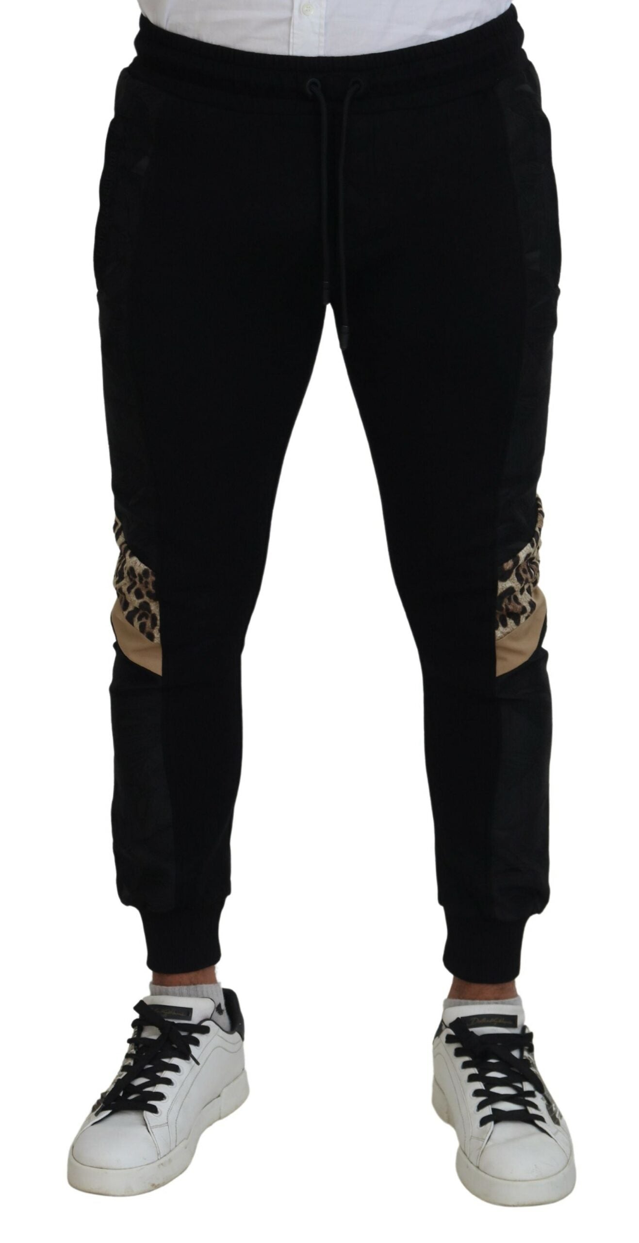 Dolce & Gabbana Schwarze Skinny-Jogginghose aus Polyester für Herren