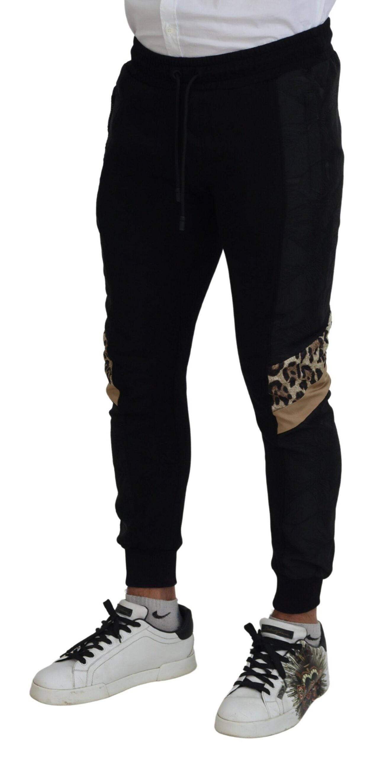 Dolce & Gabbana Schwarze Skinny-Jogginghose aus Polyester für Herren