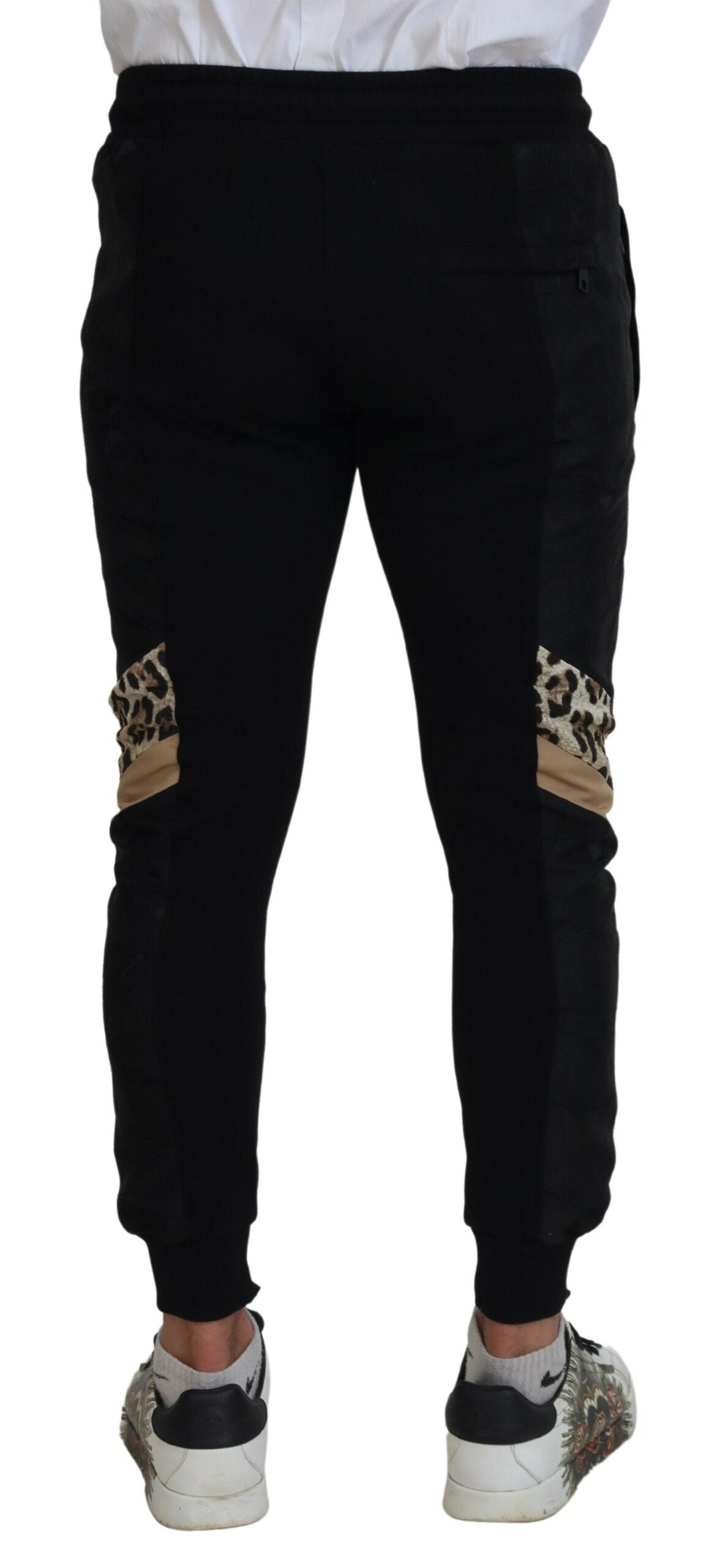 Dolce & Gabbana Schwarze Skinny-Jogginghose aus Polyester für Herren