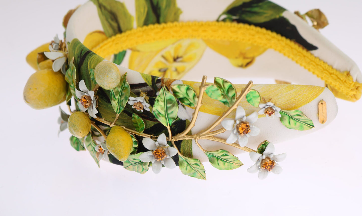 Dolce & Gabbana Gelbe Zitronen Sizilien Kristall Diadem Tiara Stirnband