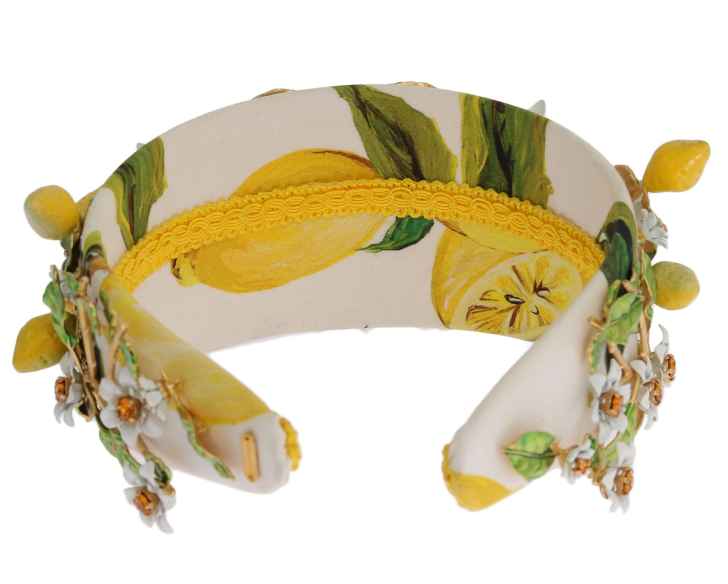Dolce & Gabbana Gelbe Zitronen Sizilien Kristall Diadem Tiara Stirnband