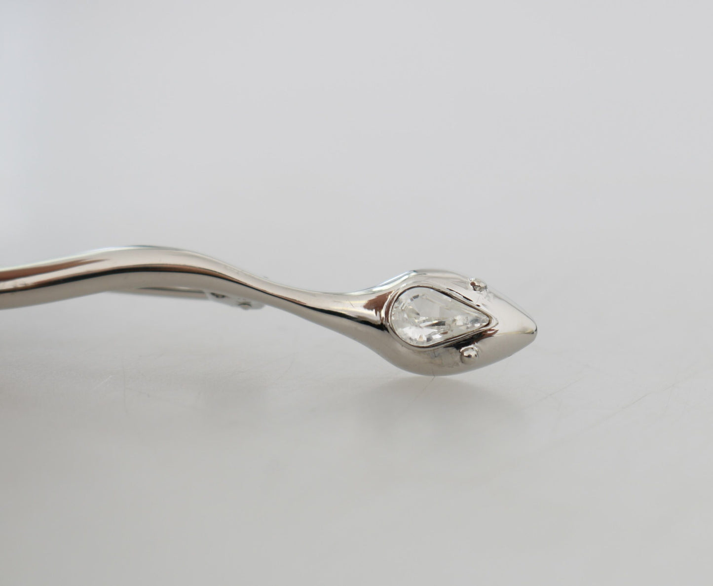 Dolce & Gabbana Silber Messing Kristall Spilla Serpente Herren Brosche Pin