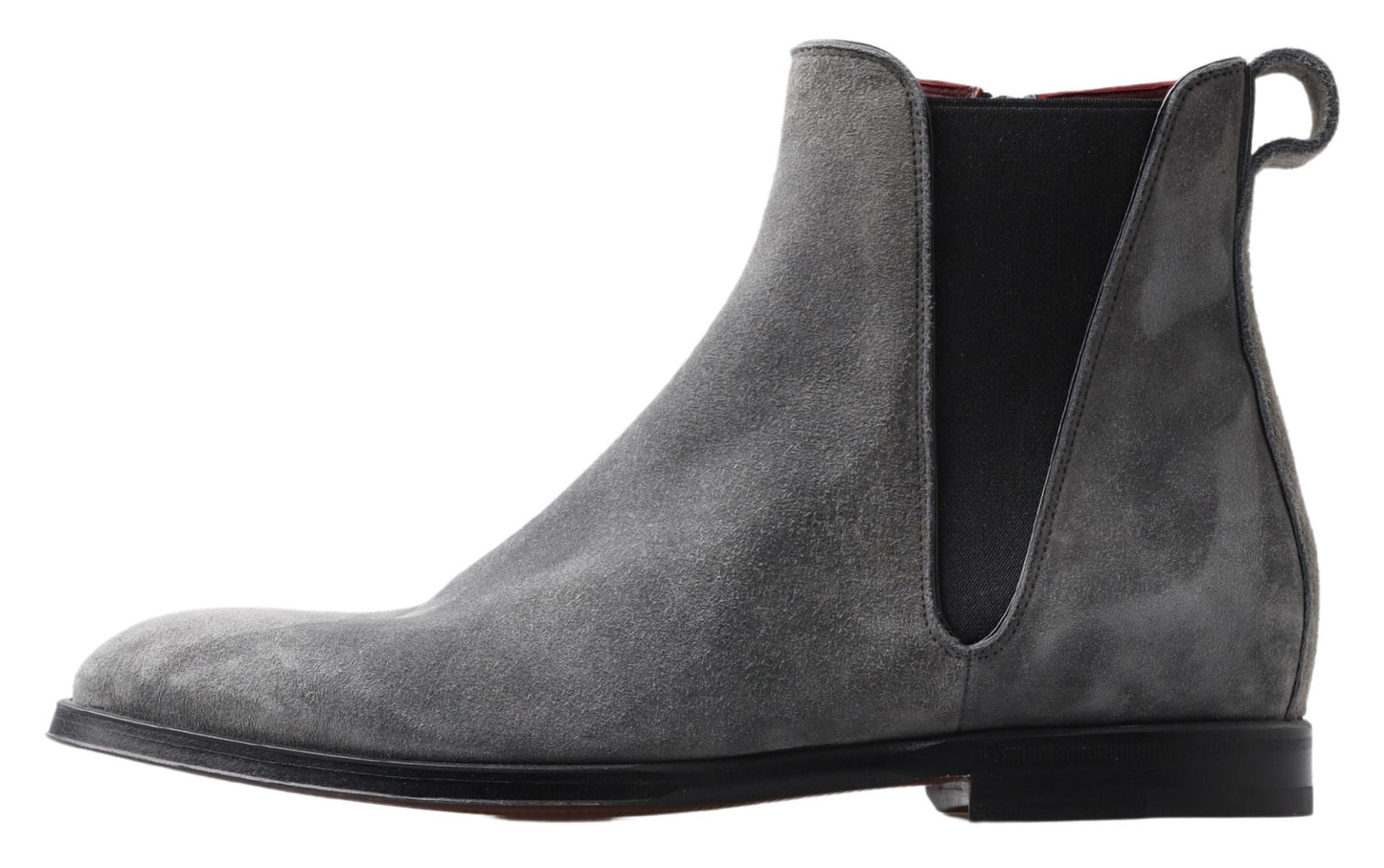 Dolce & Gabbana Grau Leder Herren Stiefeletten Schuhe