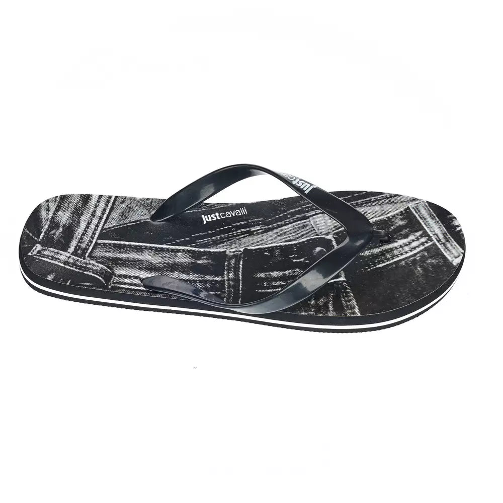 Just Cavalli Schwarze EVA-Sandale für Herren