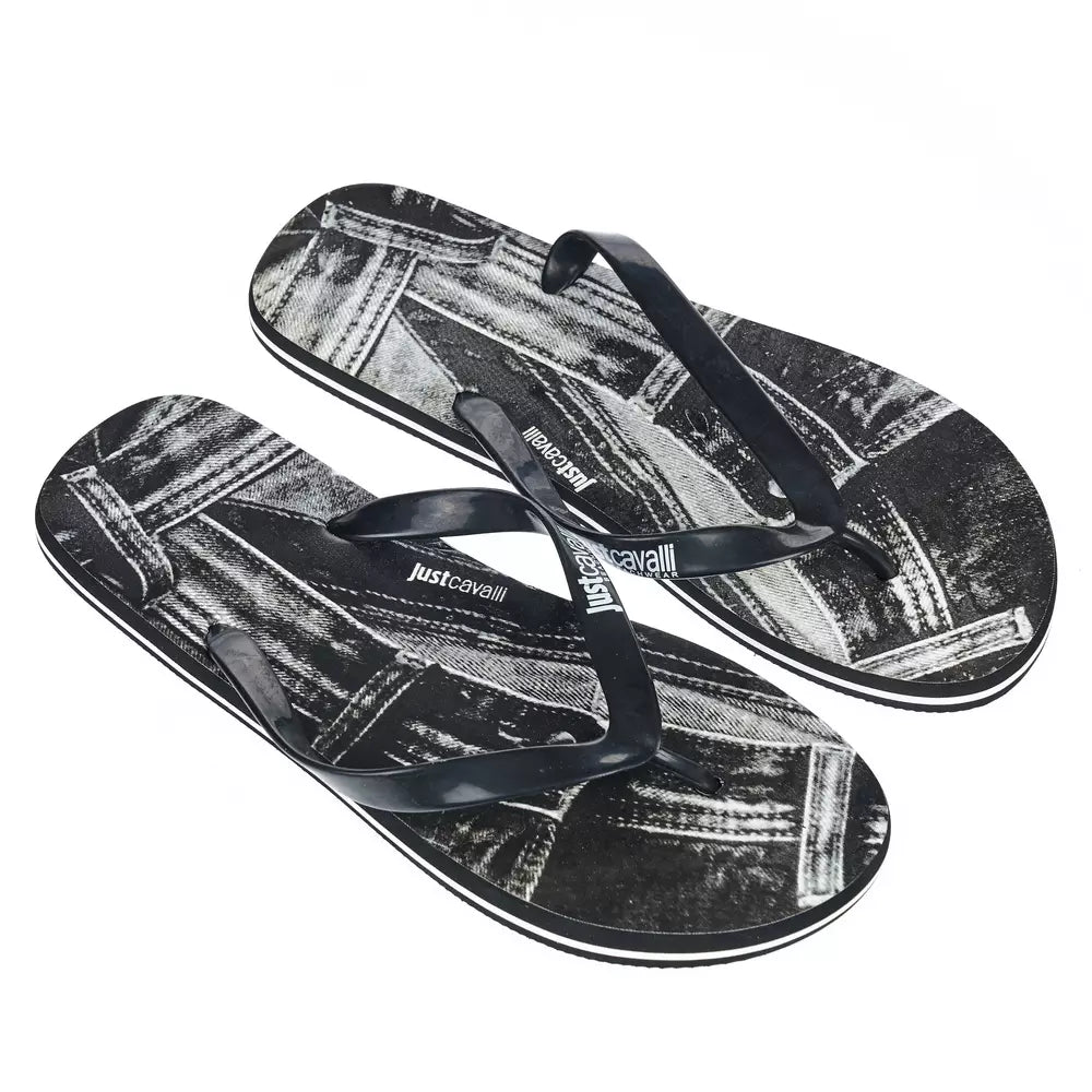Just Cavalli Schwarze EVA-Sandale für Herren