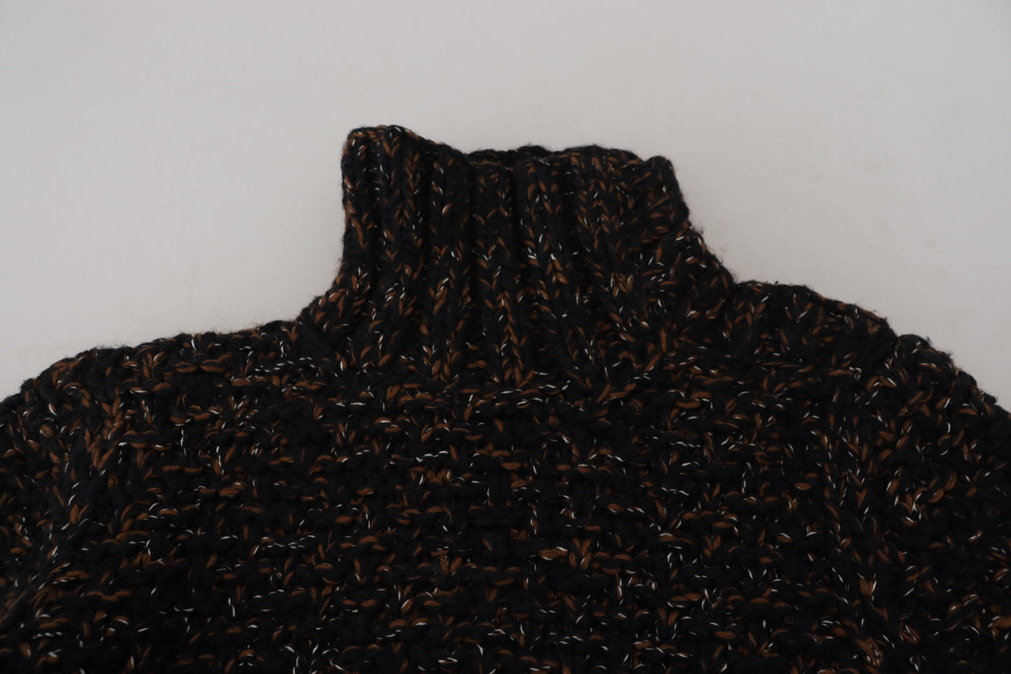 Dolce & Gabbana Brown Fatto A Mano Rollkragenpullover