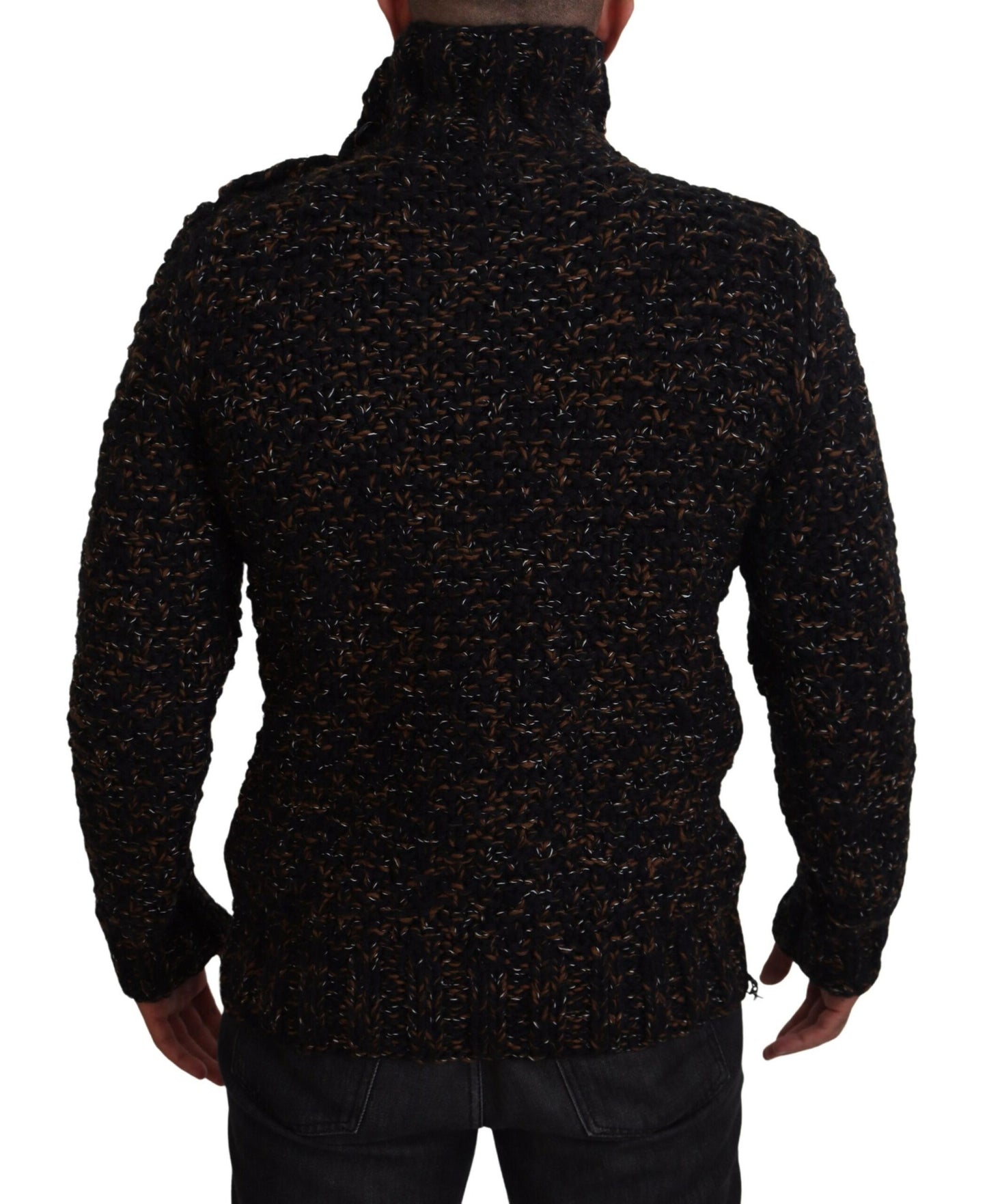 Dolce & Gabbana Brown Fatto A Mano Rollkragenpullover