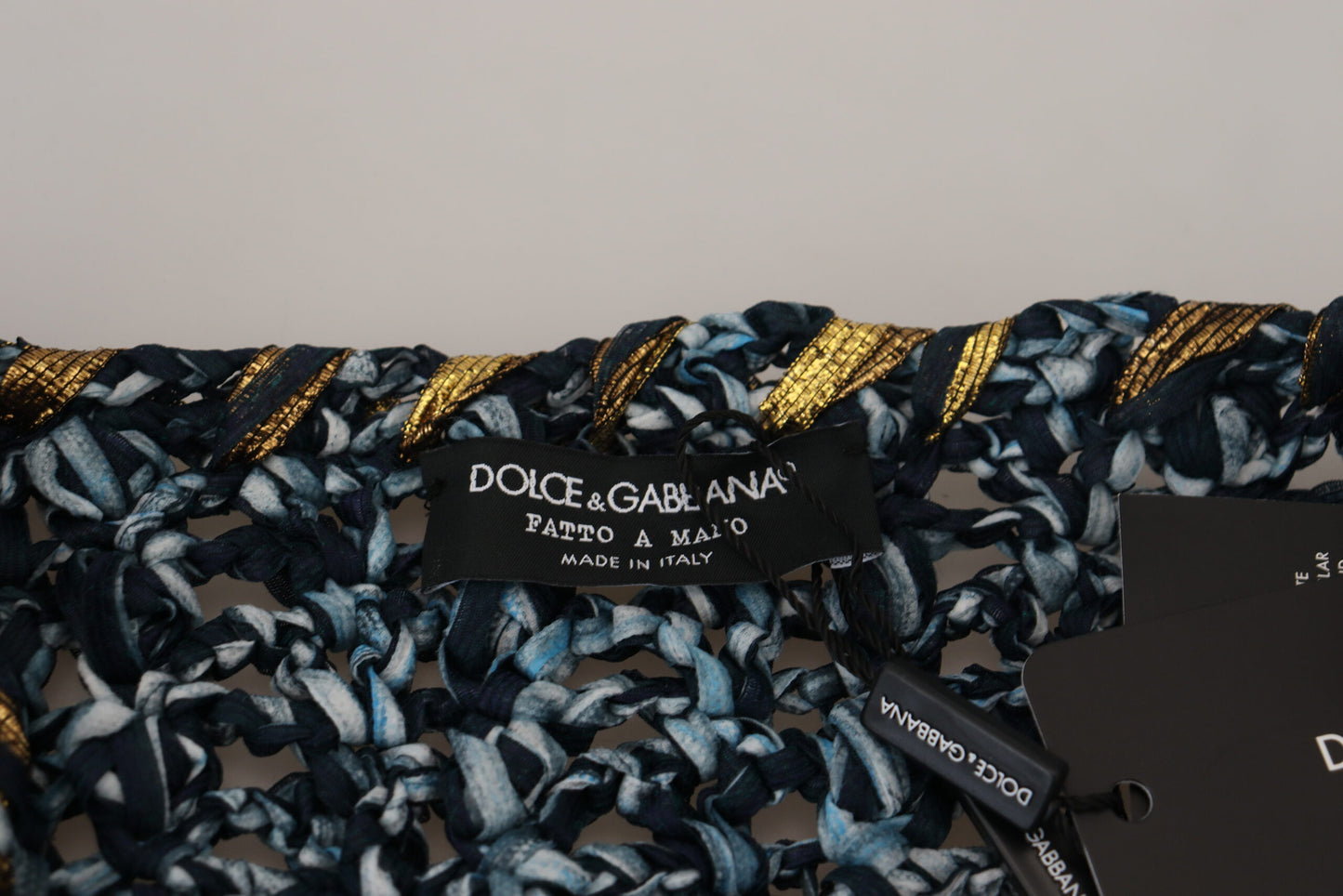 Dolce & Gabbana Blue Button Cardigan Fatto A Mano Pullover