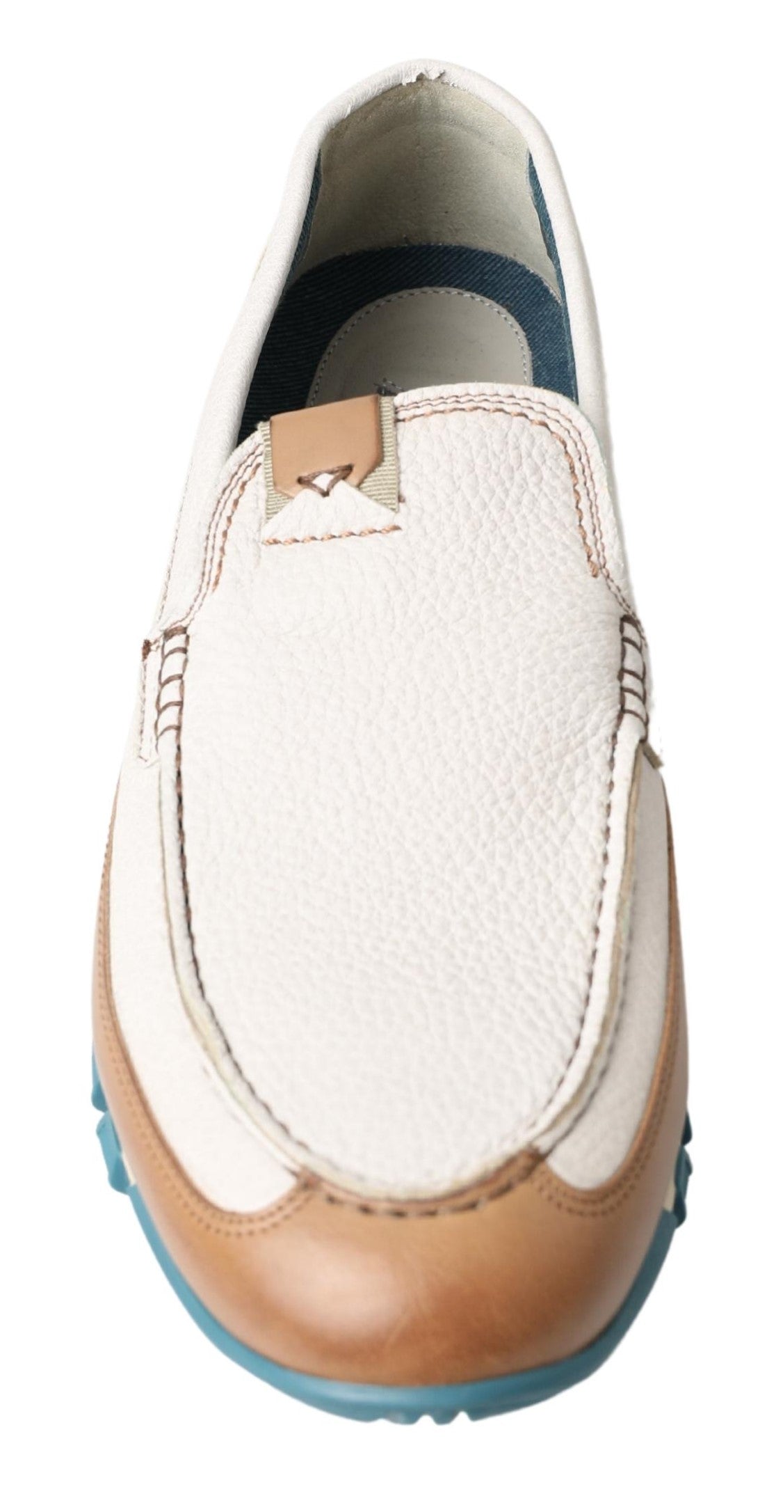 Dolce & Gabbana Weiße Leder-Loafer-Mokassins