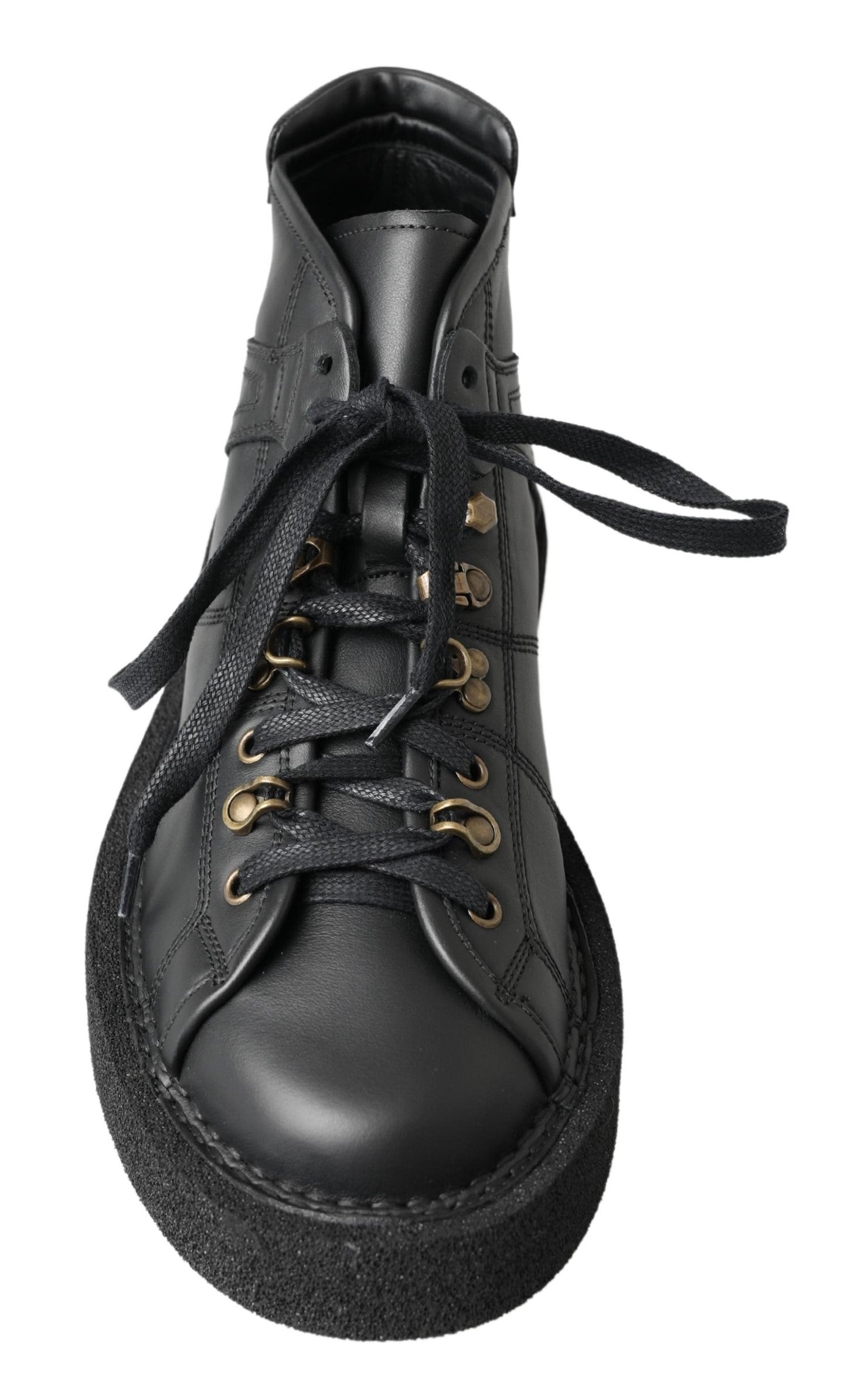 Dolce & Gabbana – Schwarze Stretch-Stiefel aus Leder zum Hineinschlüpfen