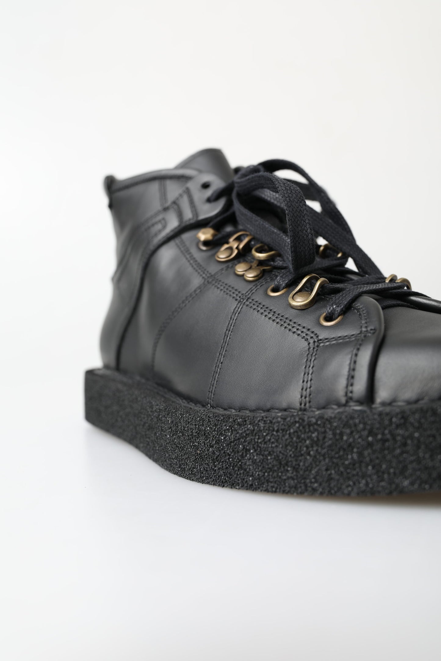 Dolce & Gabbana – Schwarze Stretch-Stiefel aus Leder zum Hineinschlüpfen