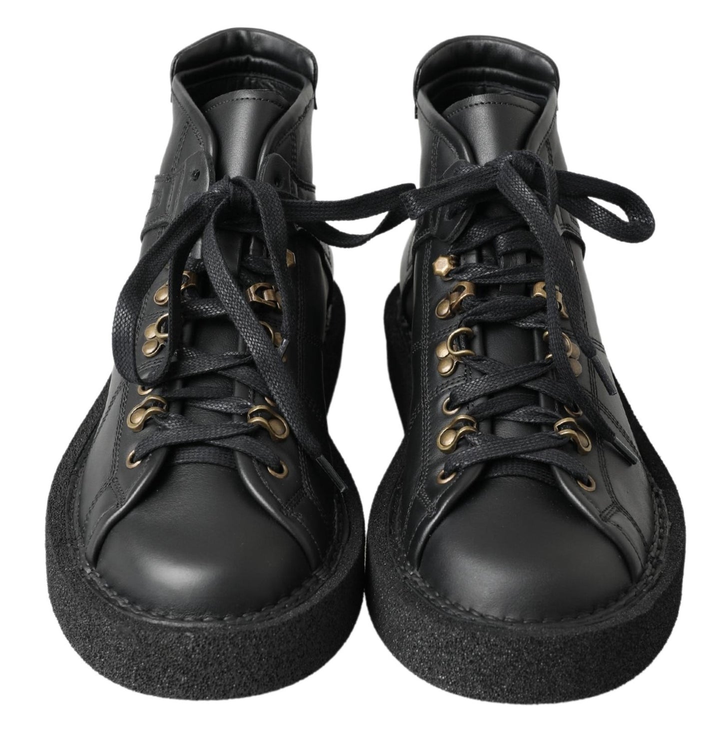 Dolce & Gabbana – Schwarze Stretch-Stiefel aus Leder zum Hineinschlüpfen