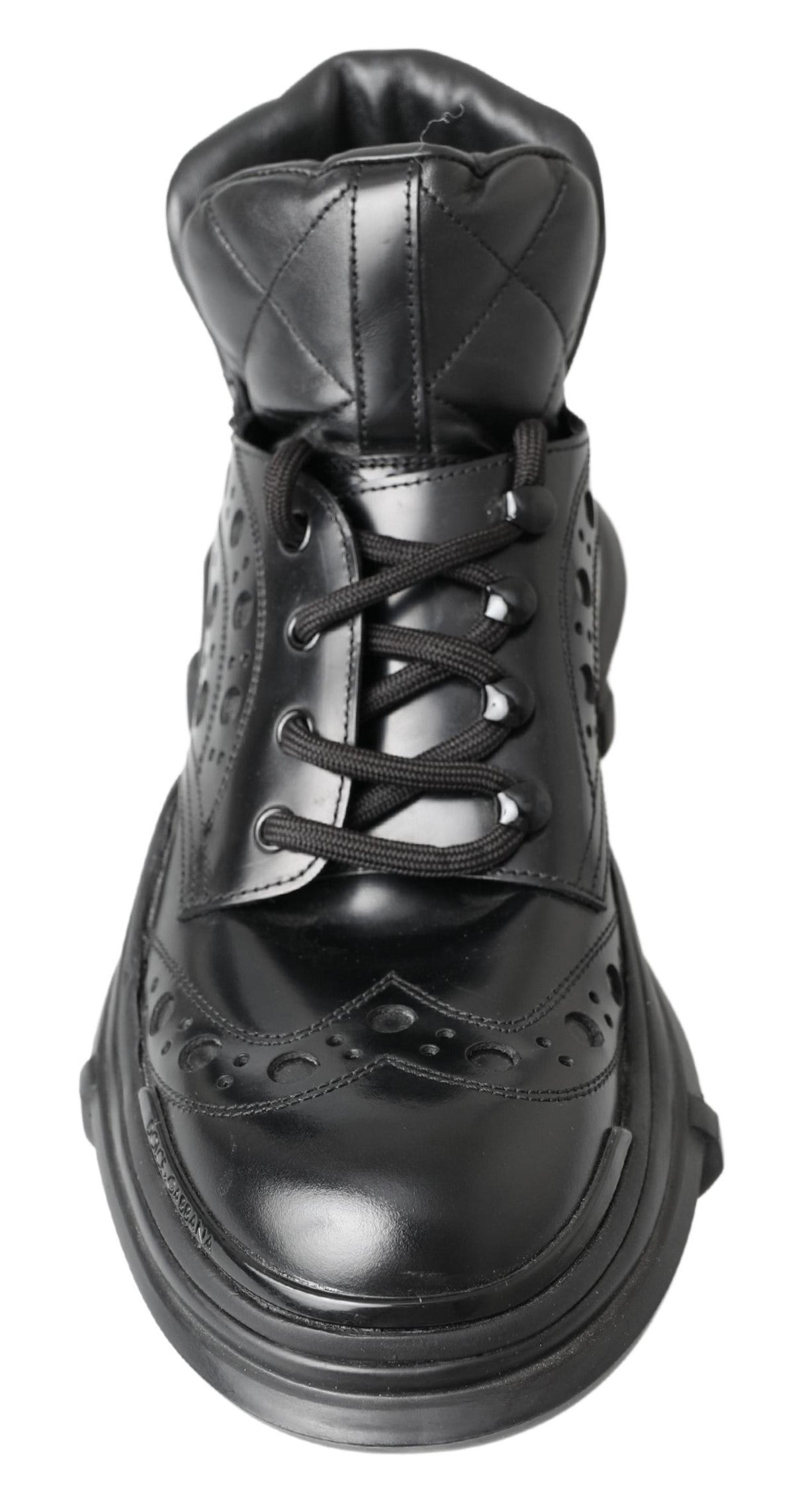 Dolce & Gabbana – Schwarze Freizeitstiefel aus Leder