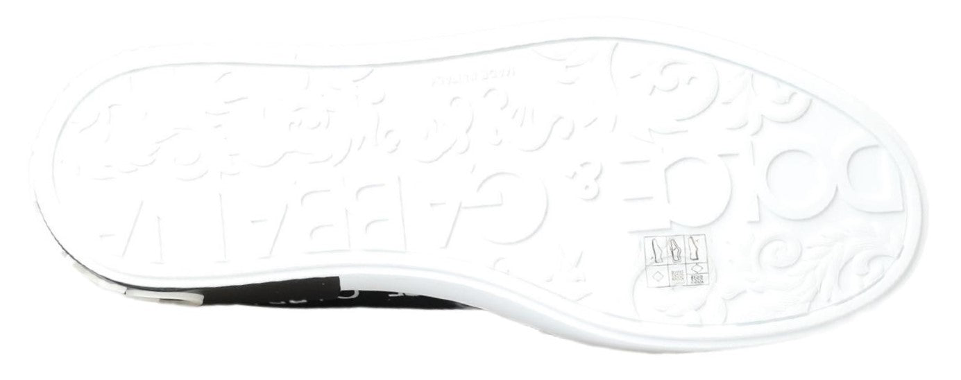 Dolce & Gabbana Rot Weiß Flache Sneakers Loafer Schuhe