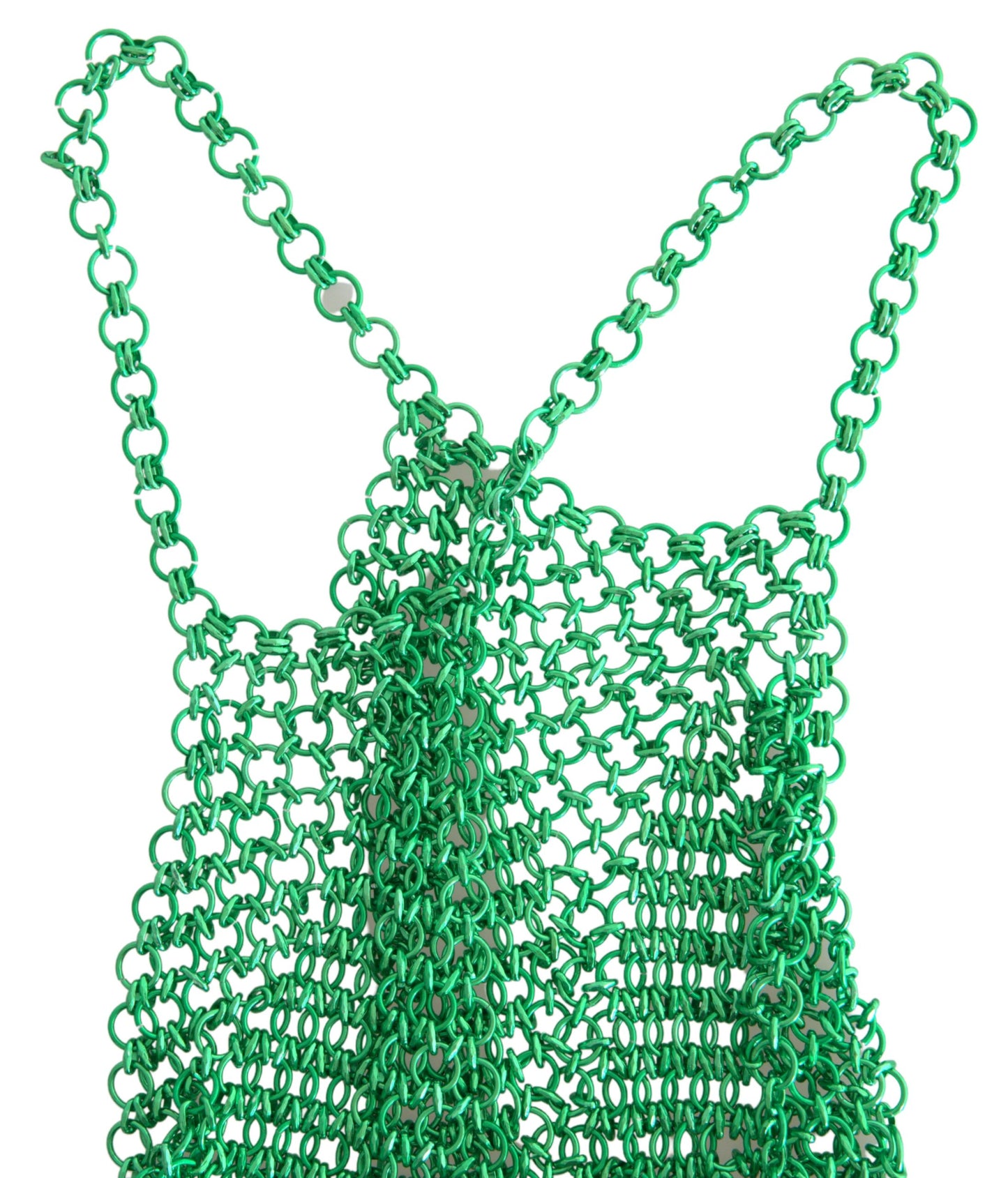 Dolce & Gabbana – Ärmelloses Neckholder-Tanktop aus Aluminium in Grün