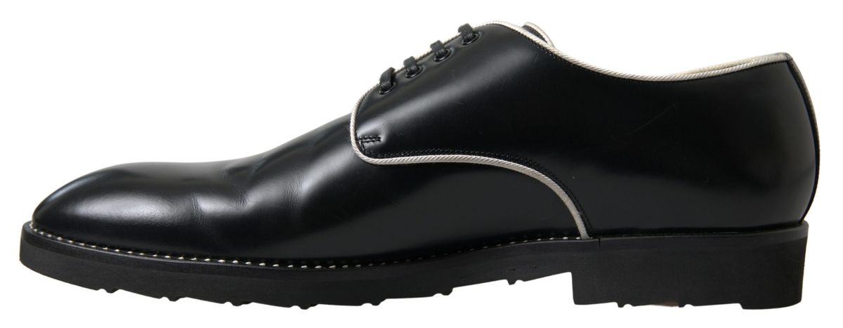 Dolce & Gabbana – Formelle Schuhe aus schwarzem und weißem Leder
