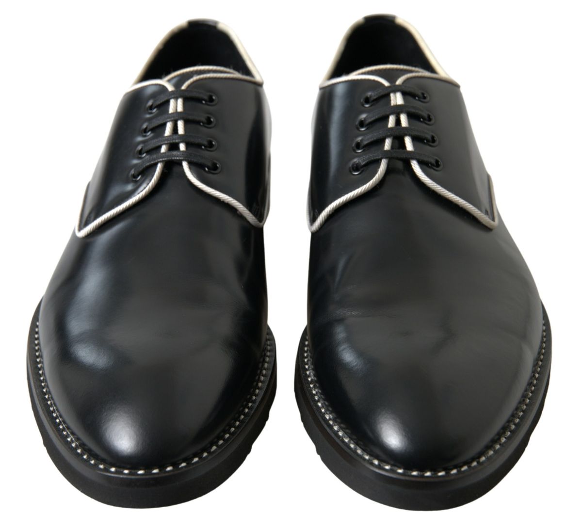 Dolce & Gabbana – Formelle Schuhe aus schwarzem und weißem Leder
