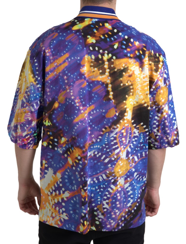 Dolce & Gabbana – Poloshirt aus Baumwolle mit Luminous-Print für Herren