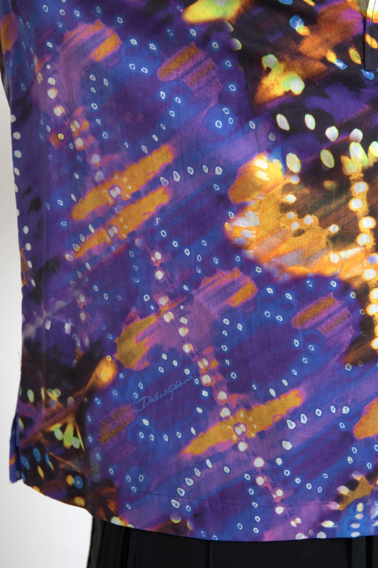 Dolce & Gabbana – Poloshirt aus Baumwolle mit Luminous-Print für Herren