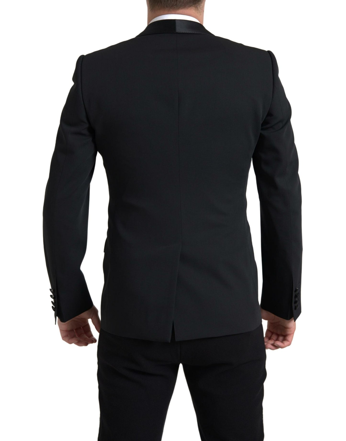 Dolce & Gabbana – Einreihiger MARTINI-Blazer aus schwarzer Wolle