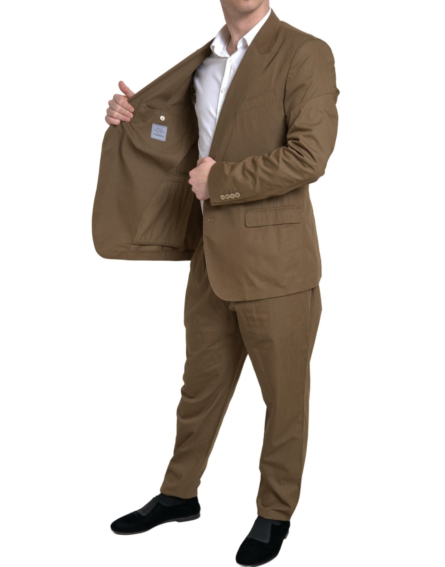 Dolce & Gabbana – Brauner, zweiteiliger, einreihiger TAORMINA-Anzug