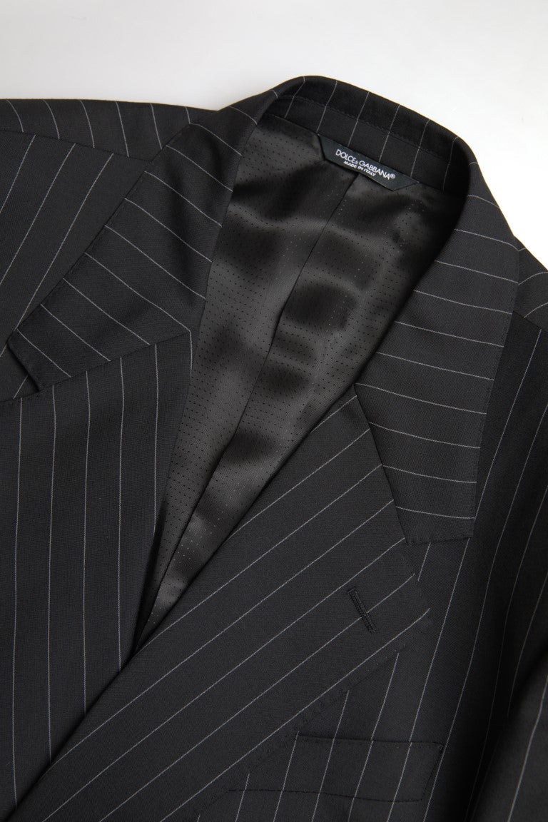 Dolce & Gabbana – Einreihiger SICILIA-Blazer mit schwarzen Streifen