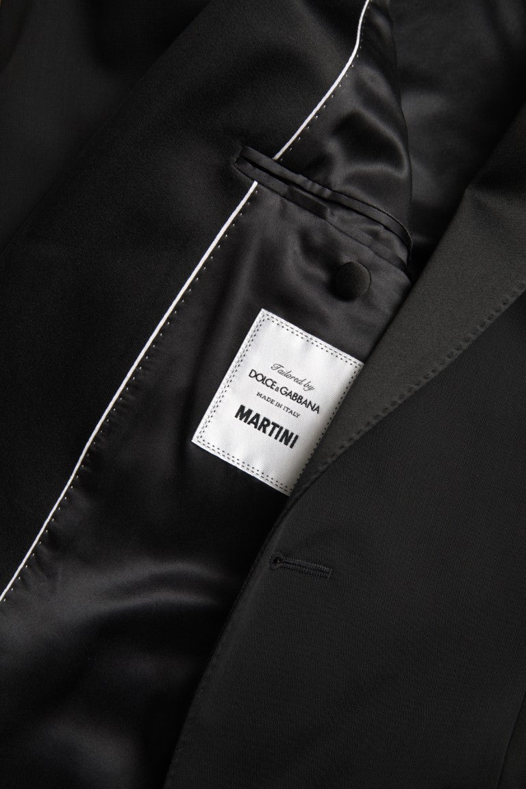 Dolce & Gabbana – Einreihiger MARTINI-Blazer aus schwarzer Wolle