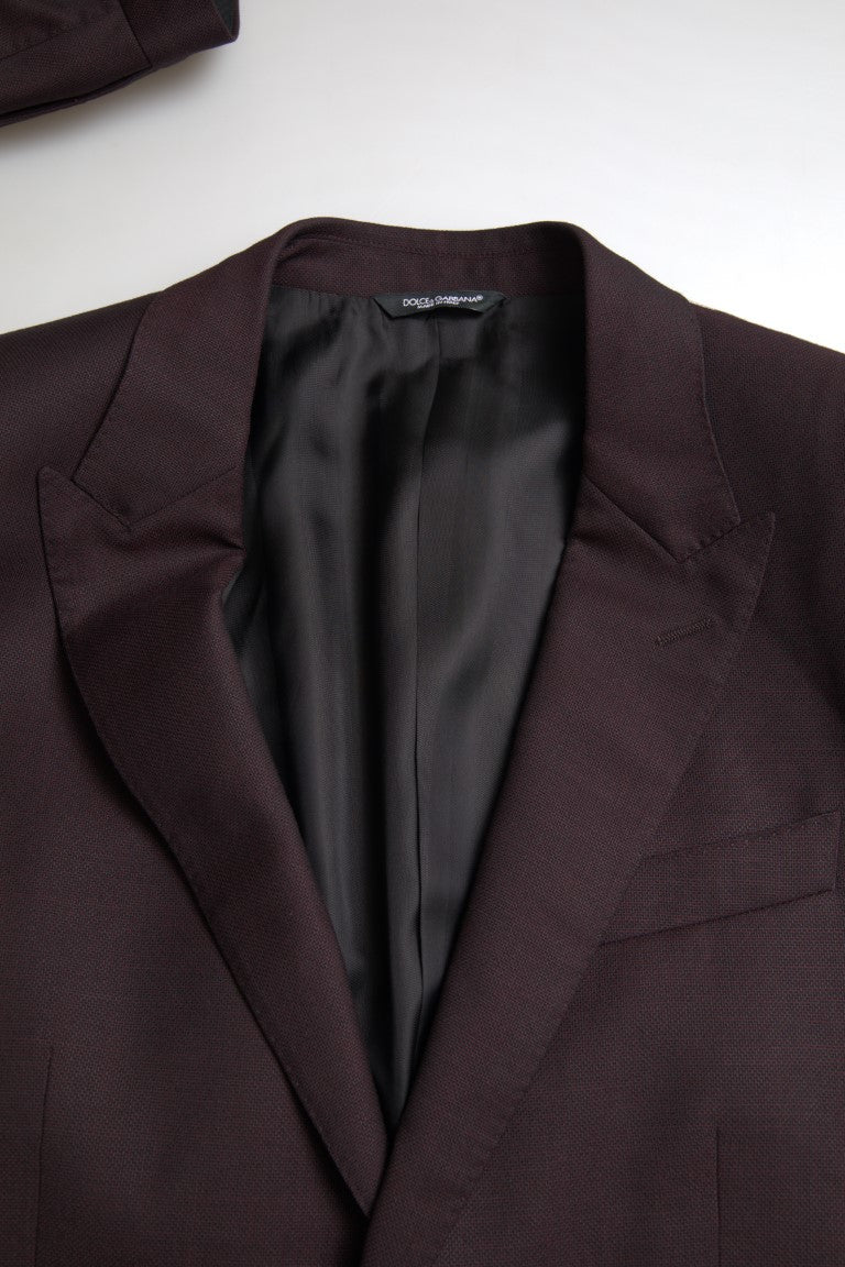 Dolce & Gabbana – Kastanienbrauner, zweiteiliger, einreihiger MARTINI-Anzug
