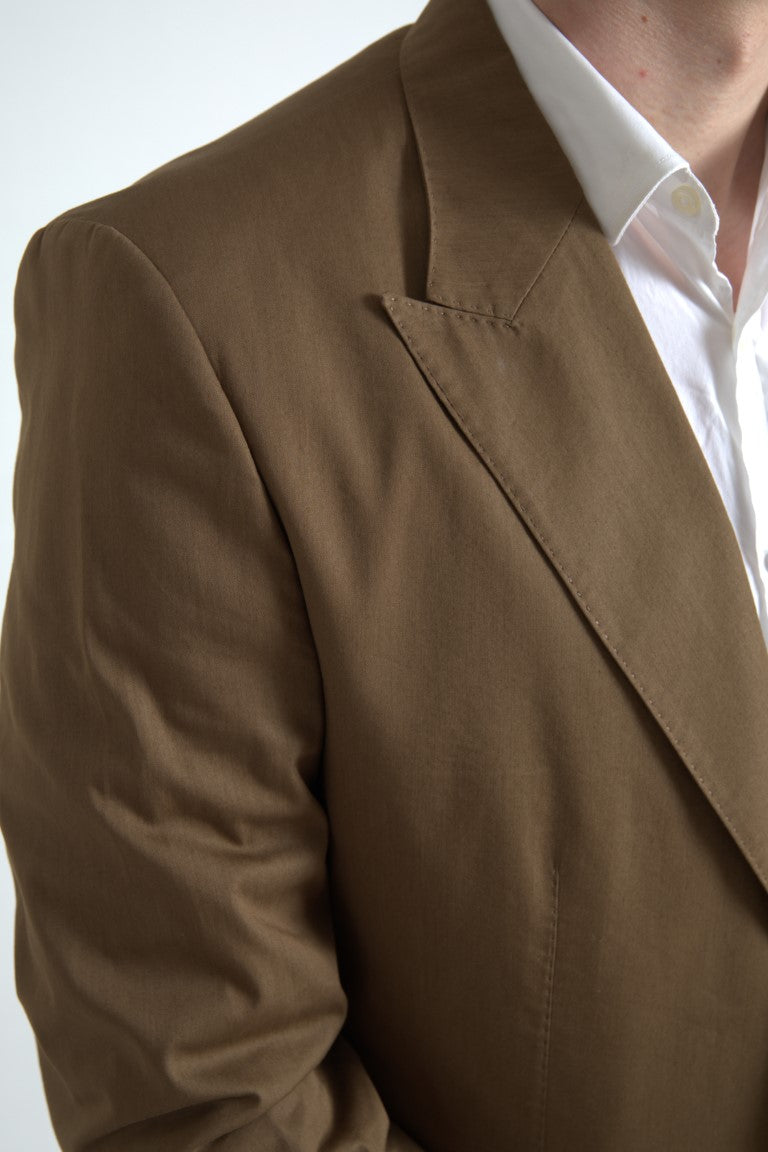Dolce & Gabbana – Brauner, zweiteiliger, einreihiger TAORMINA-Anzug