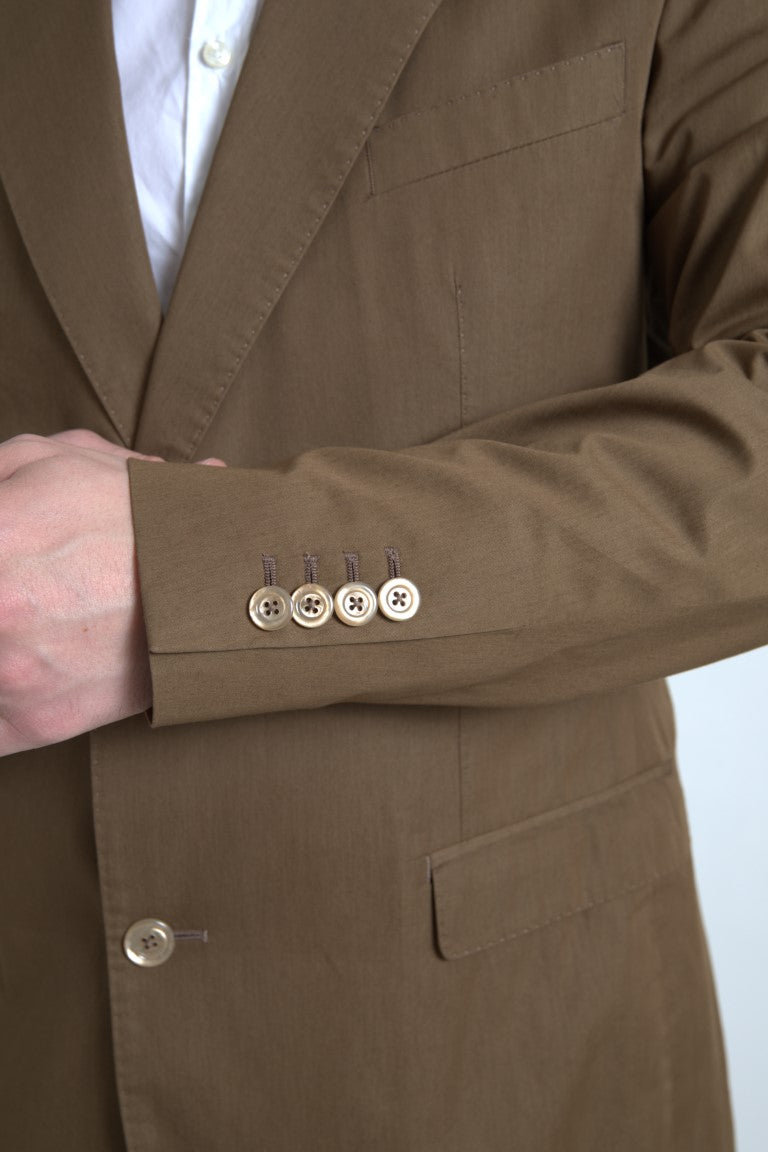 Dolce & Gabbana – Brauner, zweiteiliger, einreihiger TAORMINA-Anzug