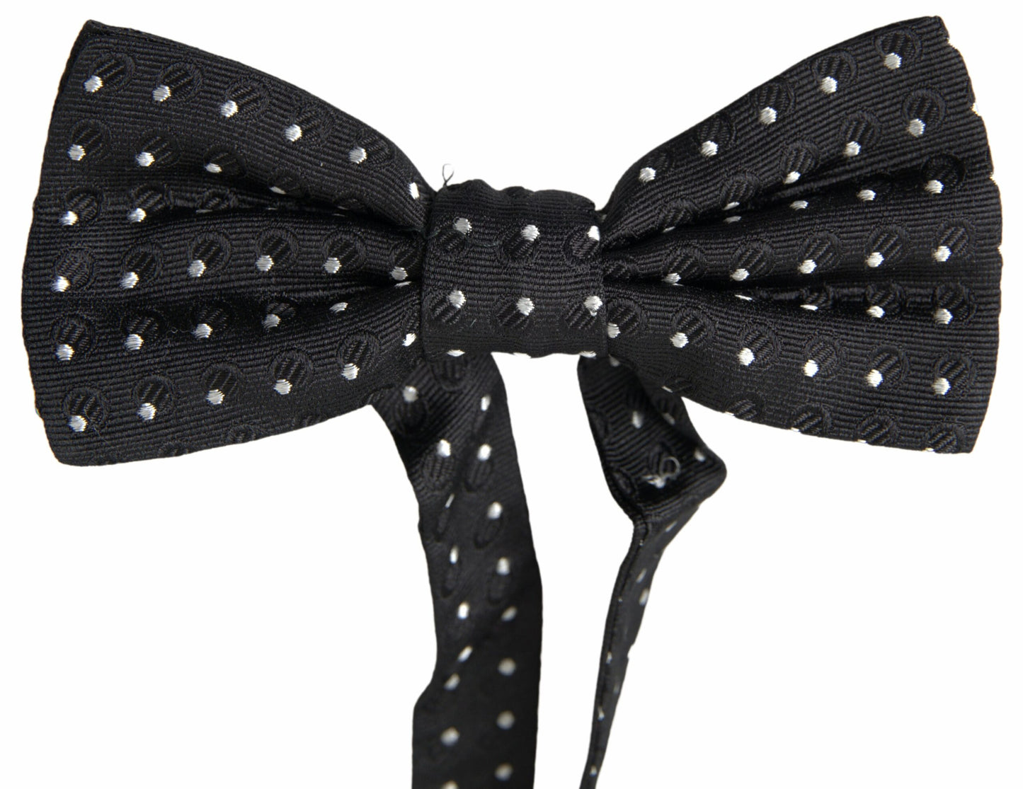 Dolce & Gabbana – Verstellbare Papillon-Fliege aus Seide mit schwarzen Punkten für Herren
