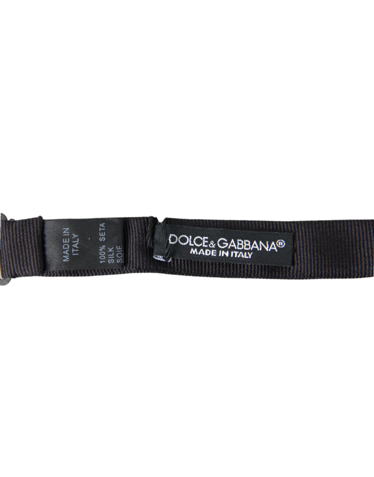 Dolce & Gabbana – Schwarze, einfarbige Papillon-Fliege aus Seide mit verstellbarem Hals