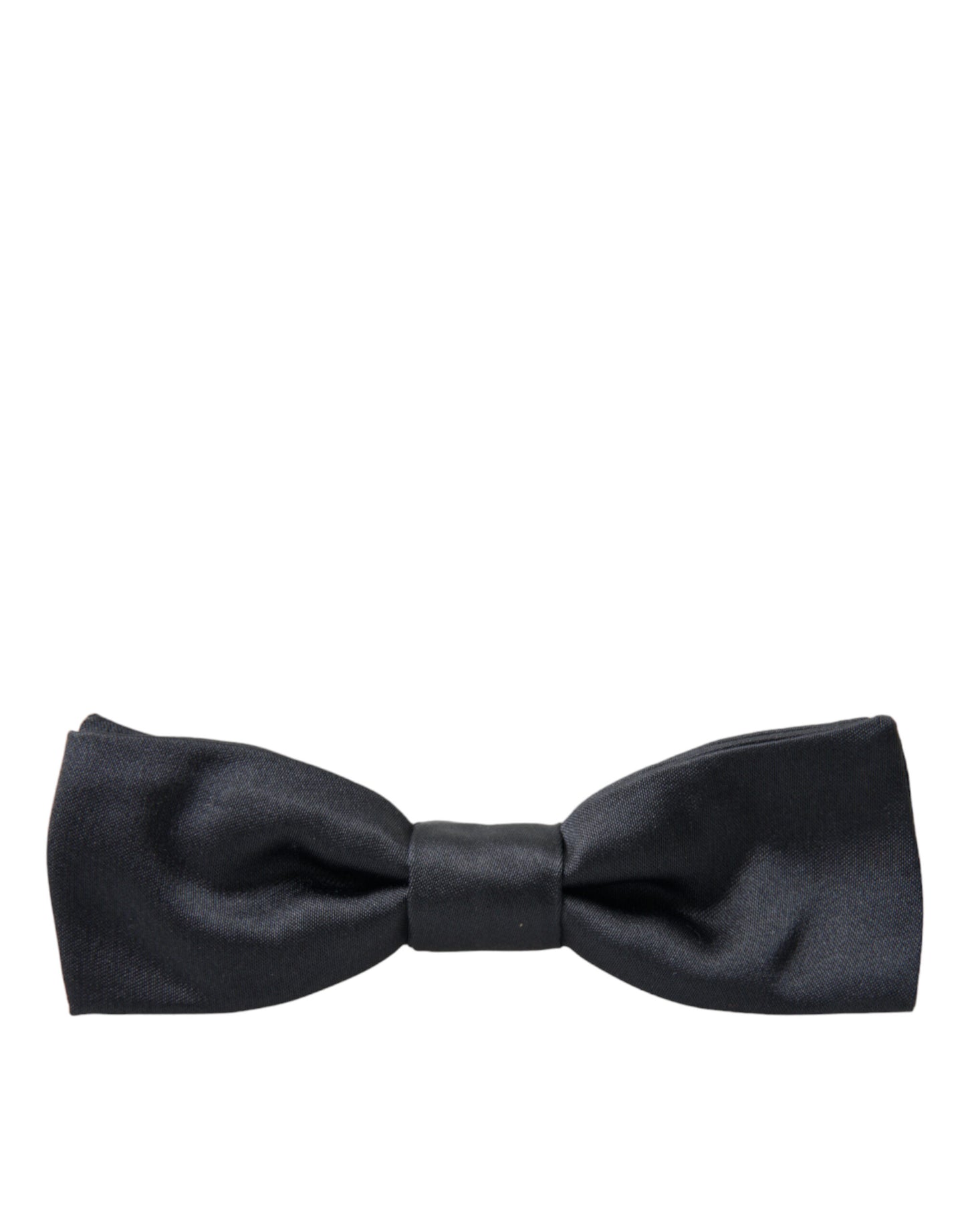 Dolce & Gabbana Herren Papillon Fliege aus dunkelgrauer Seide mit verstellbarem Hals