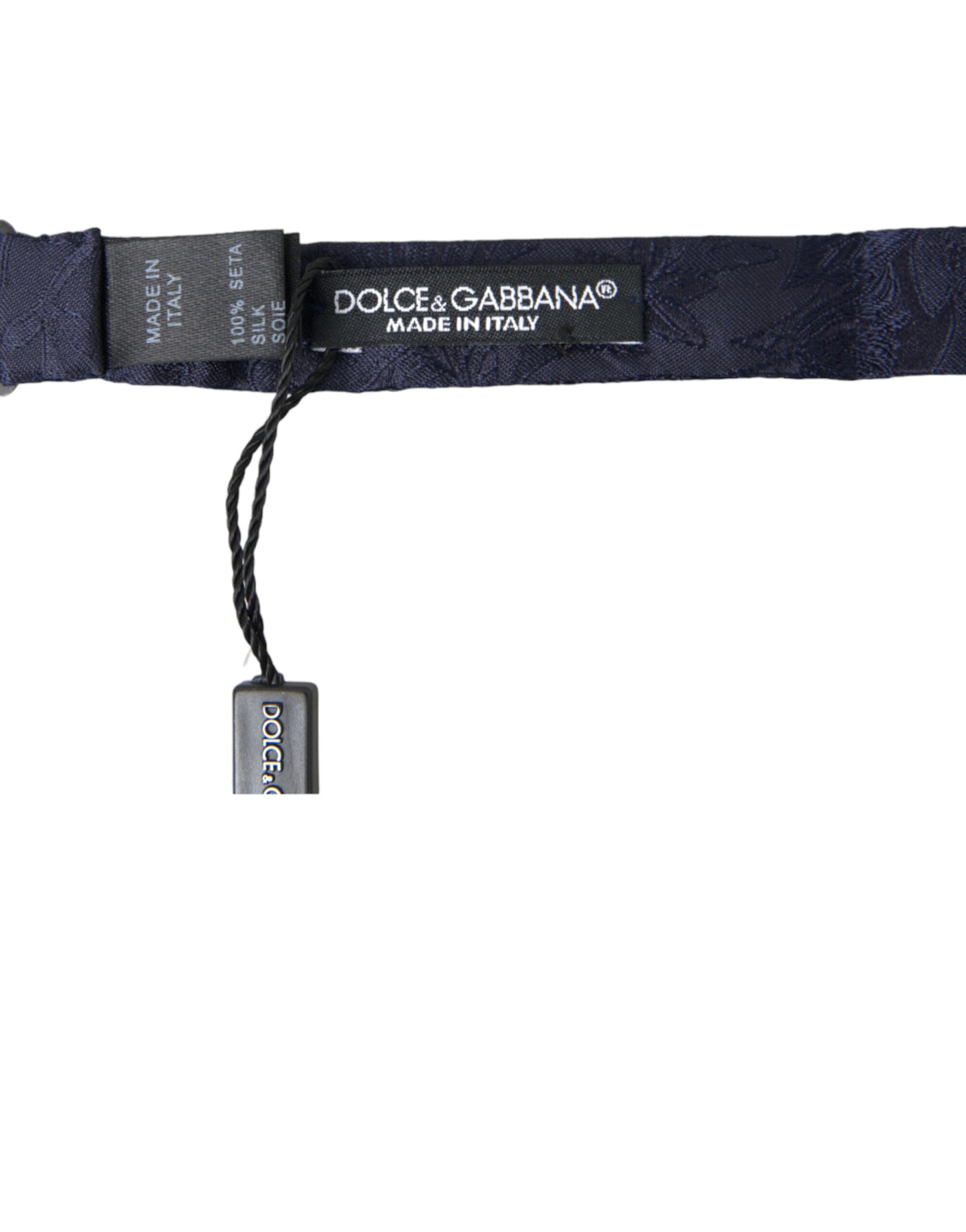 Dolce & Gabbana Blaue Seidenfliege mit verstellbarem Halsausschnitt für Herren Papillon