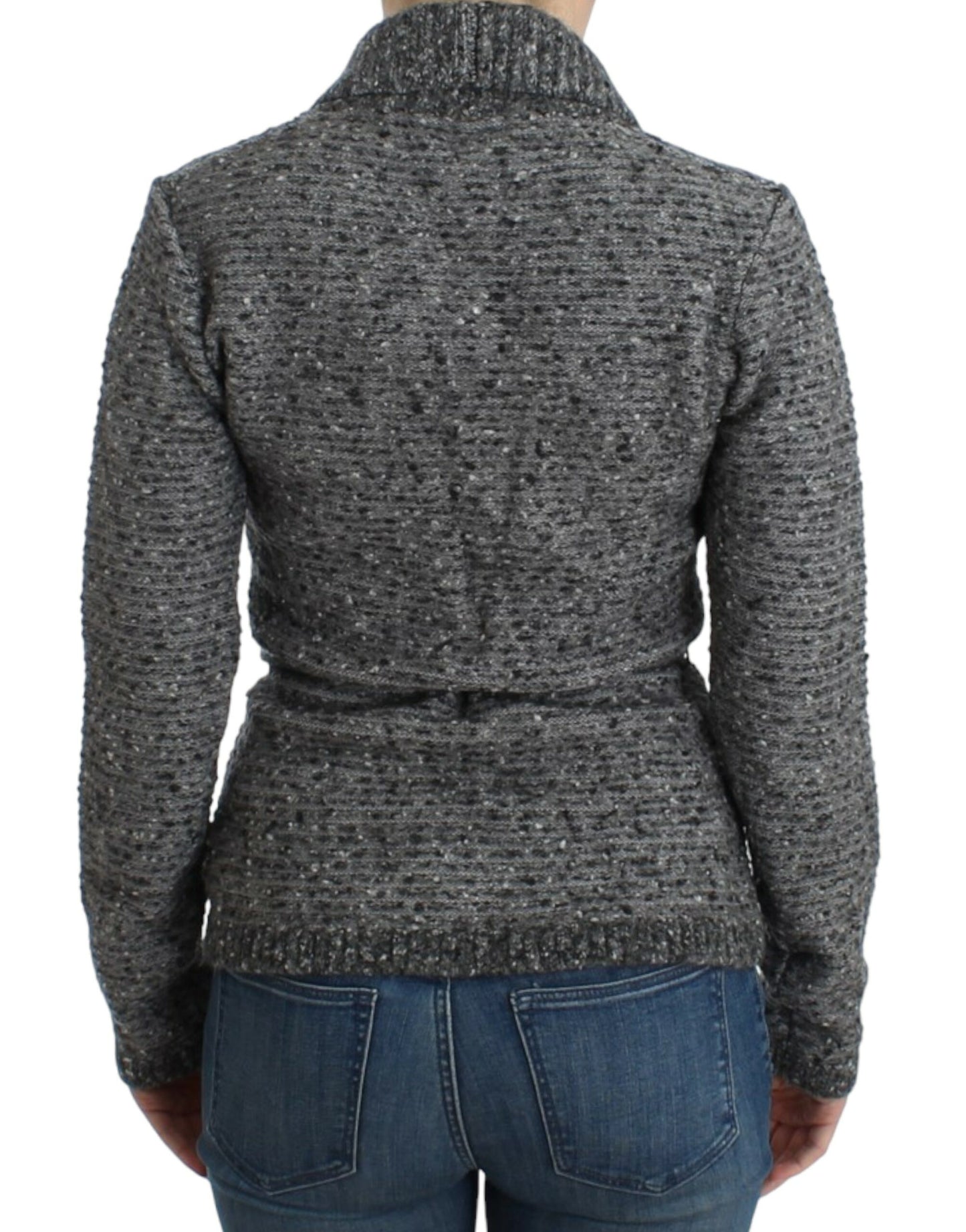 Cavalli Graue Strickjacke aus Wolle