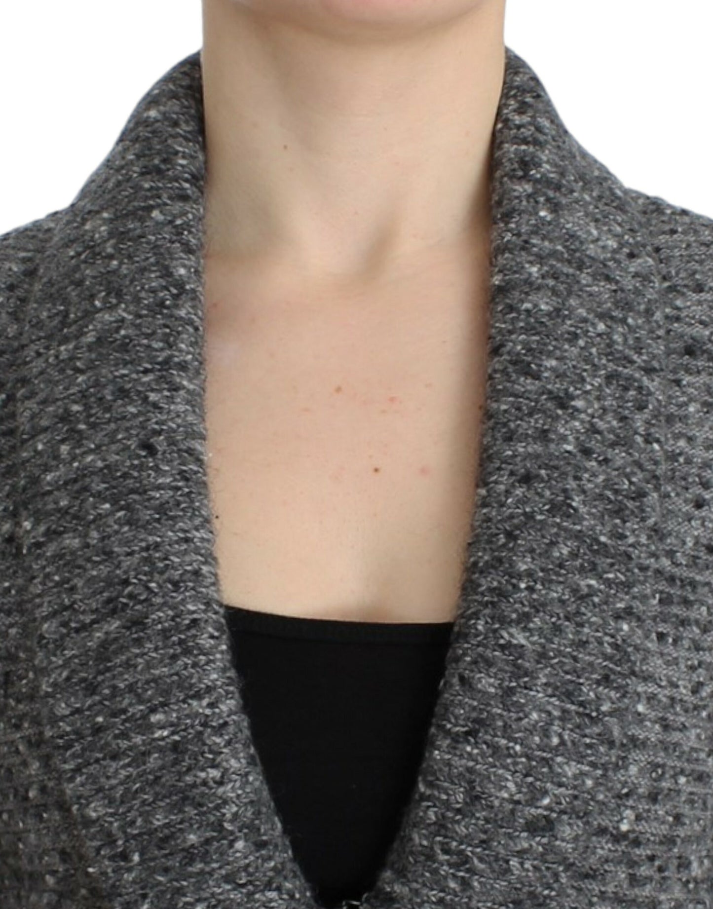 Cavalli Graue Strickjacke aus Wolle